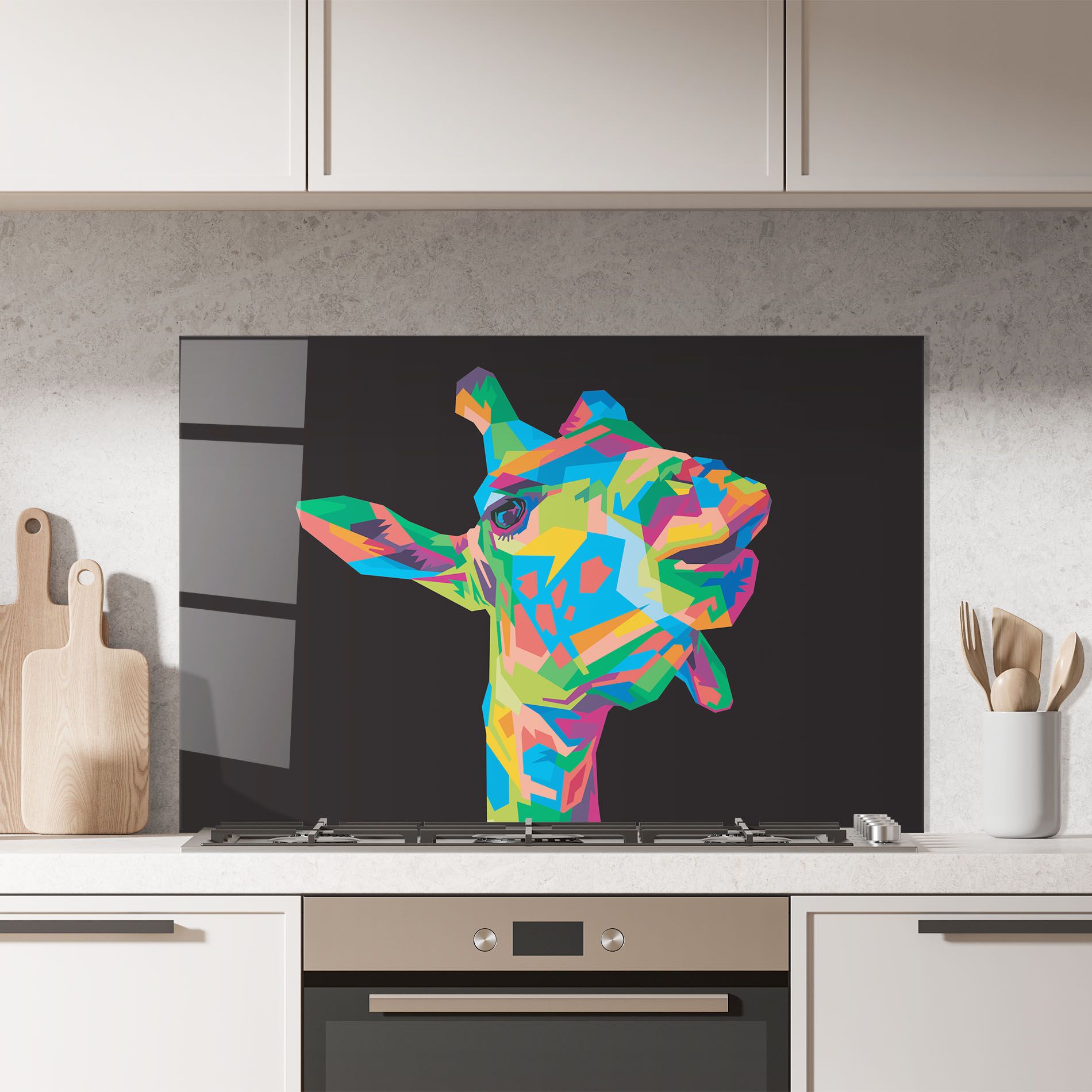 Colorful Art Giraffe mockup 7