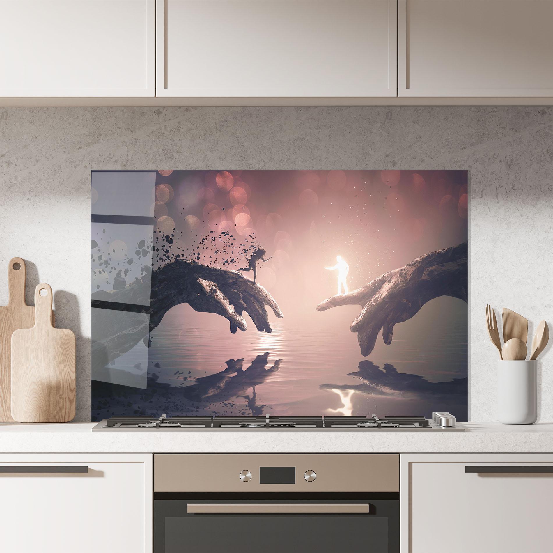 Стъклен панел за кухня Life Story mockup 7