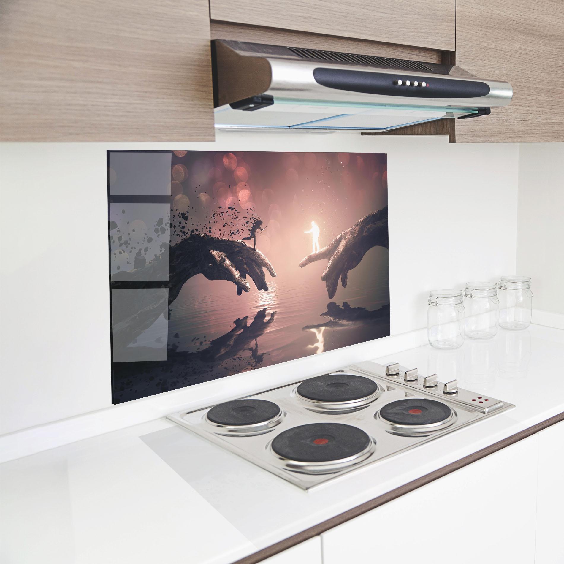 Стъклен панел за кухня Life Story mockup 8