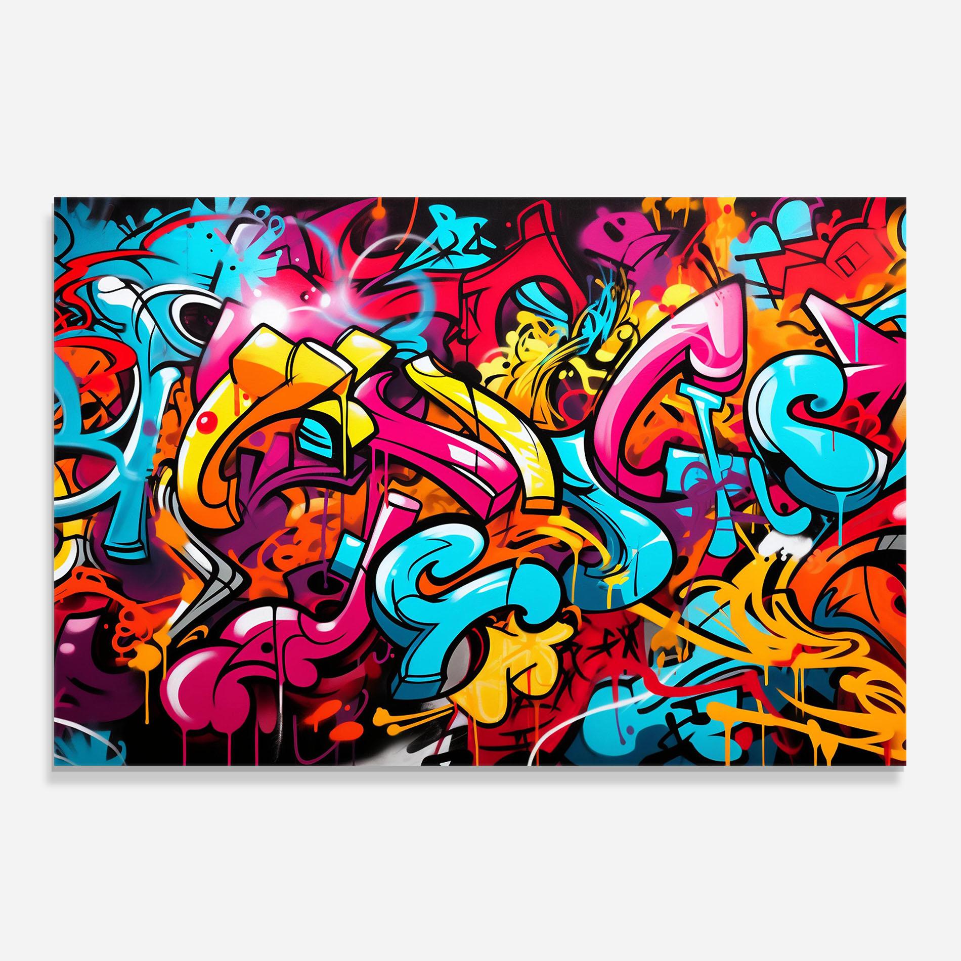 Стъклен панел за кухня Abstract Graffiti mockup 0