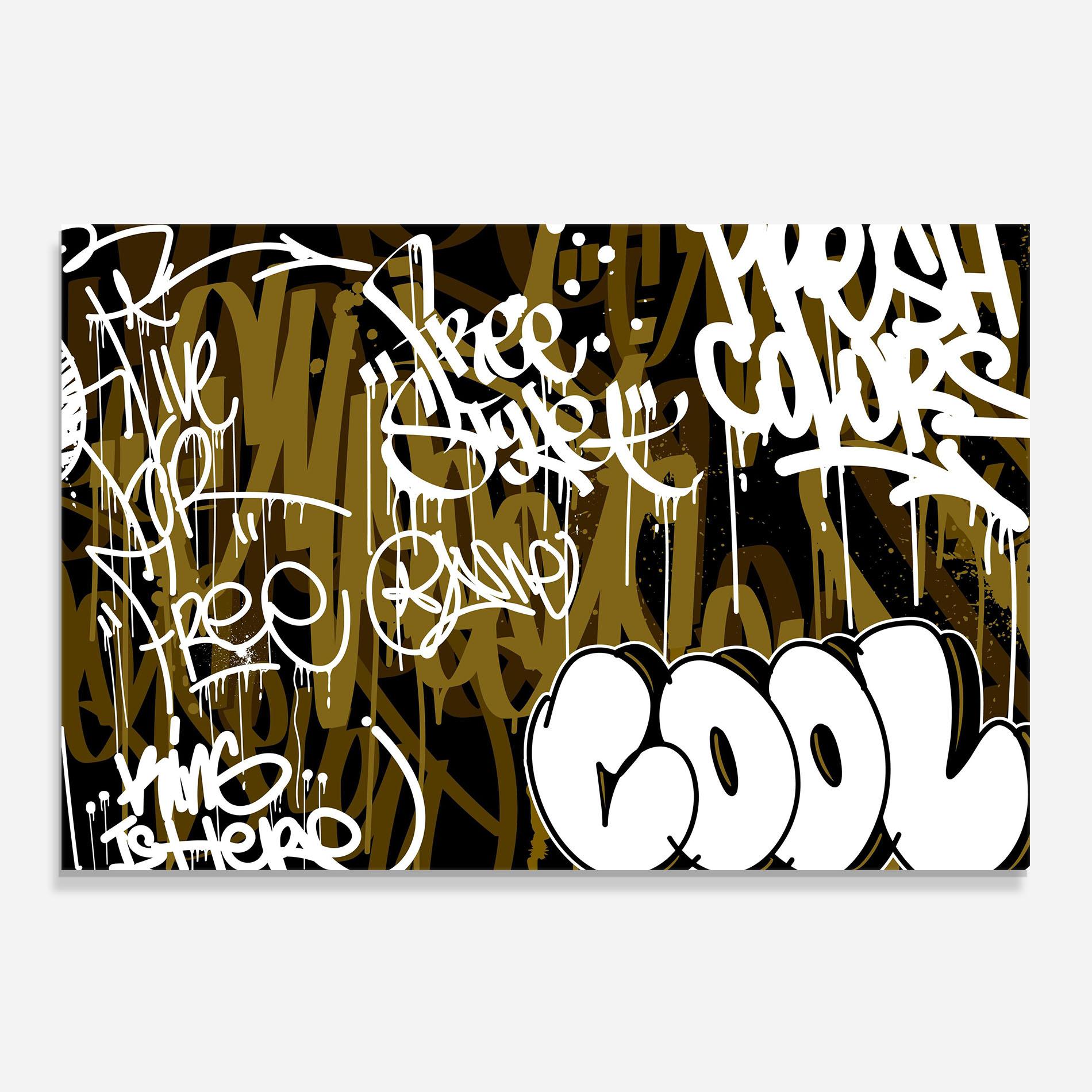 Стъклен панел за кухня Cool Graffiti mockup 0