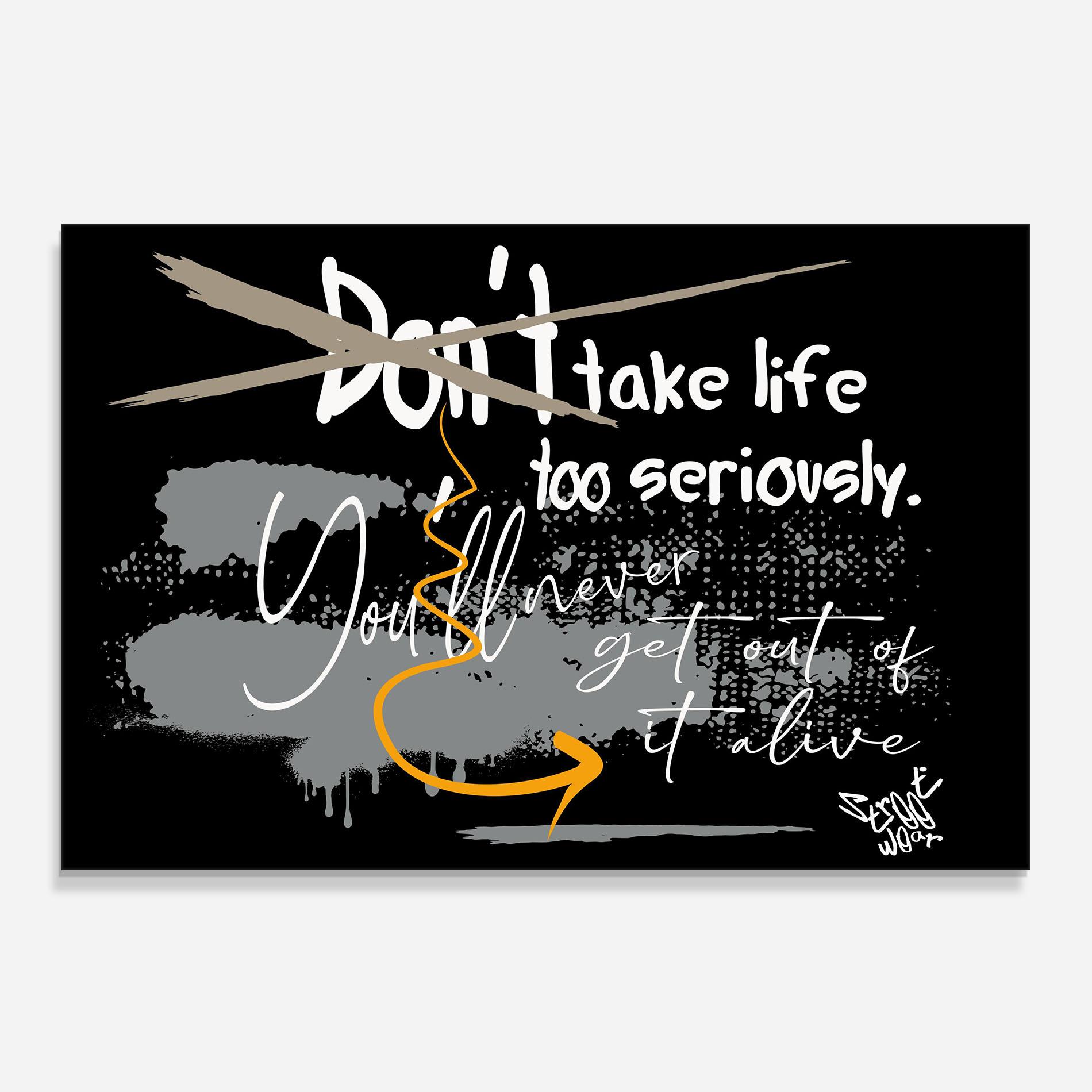 Стъклен панел за кухня Grey Orange Graffiti mockup 0