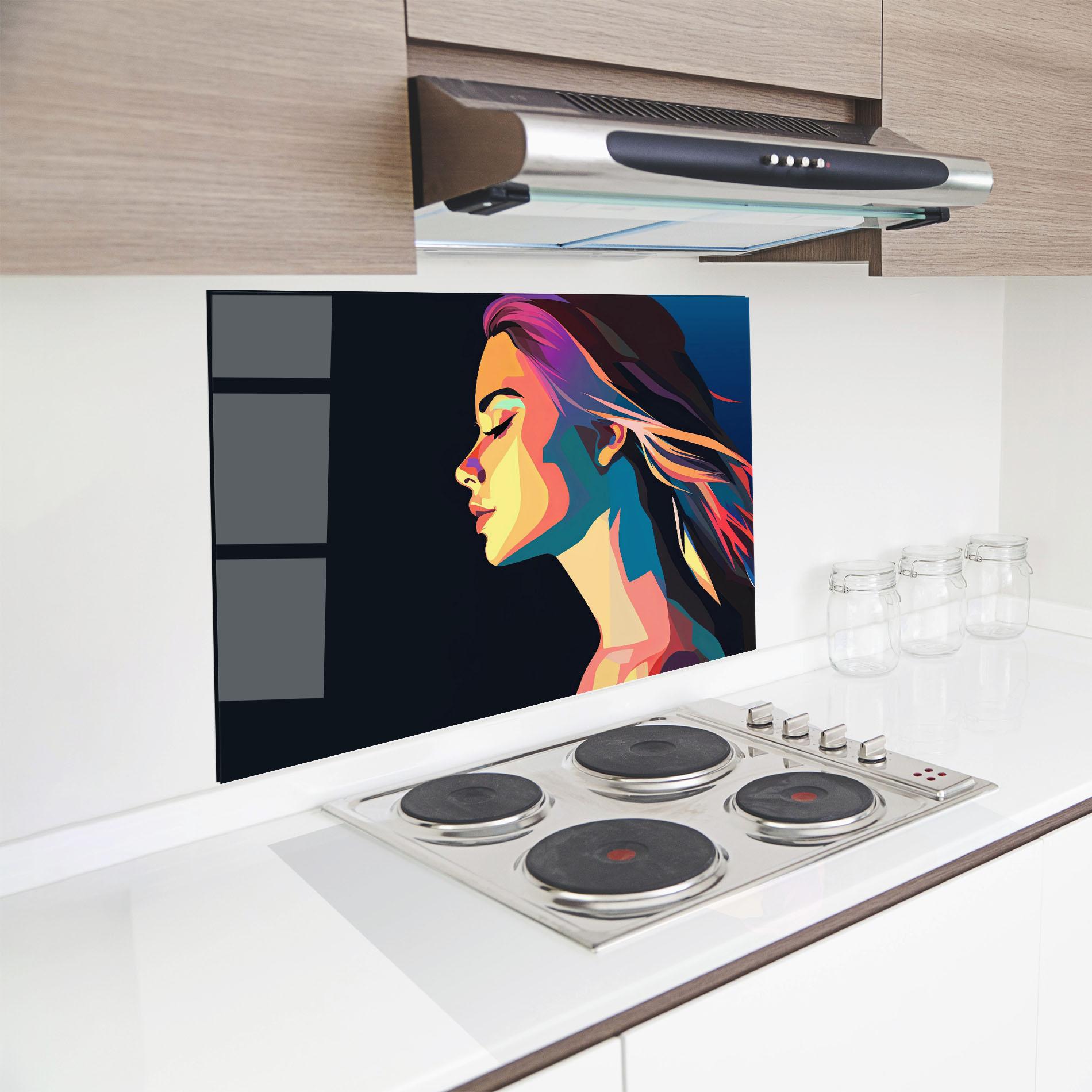 Стъклен панел за кухня Worm Pop Light mockup 8