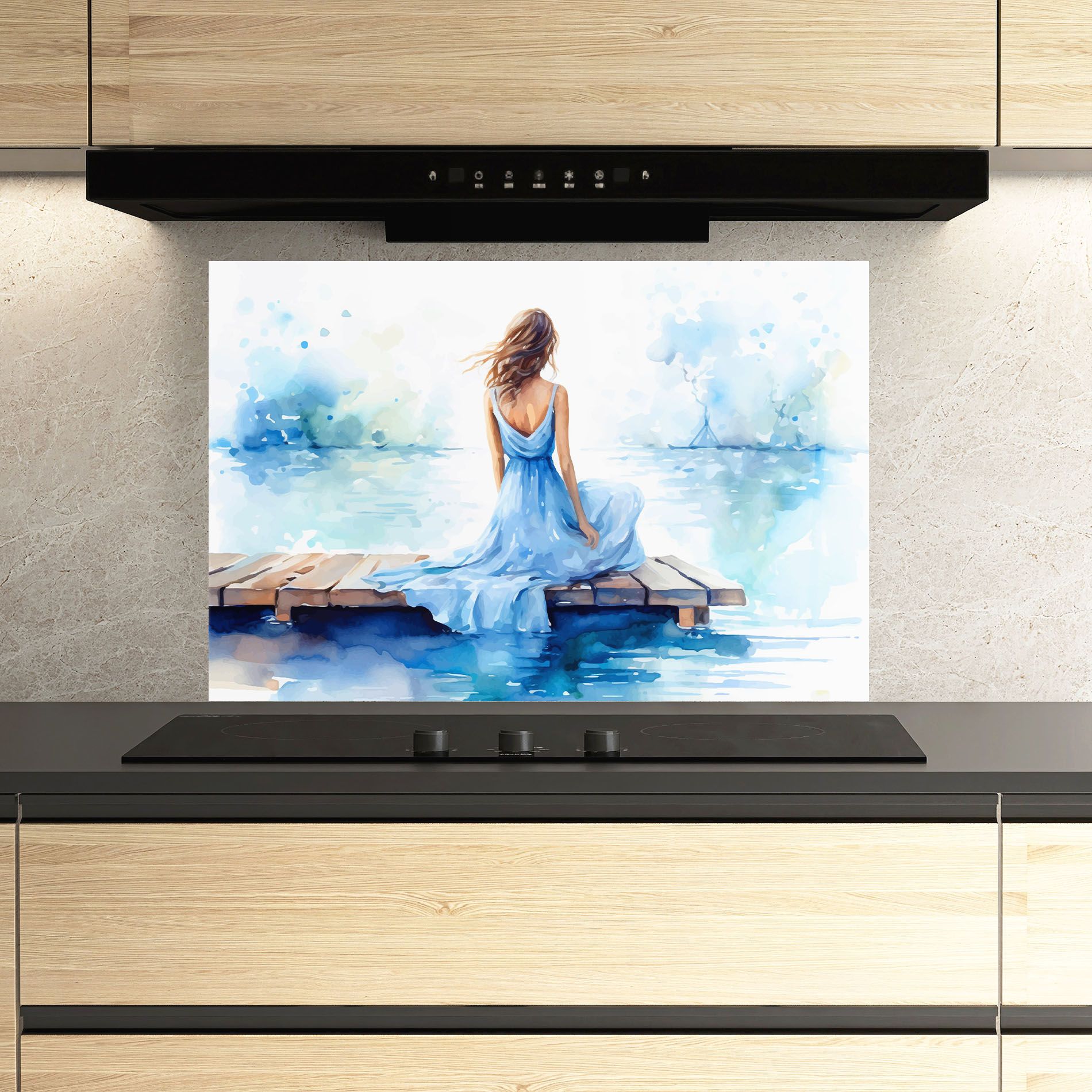 Lake Blue Woman mockup 3