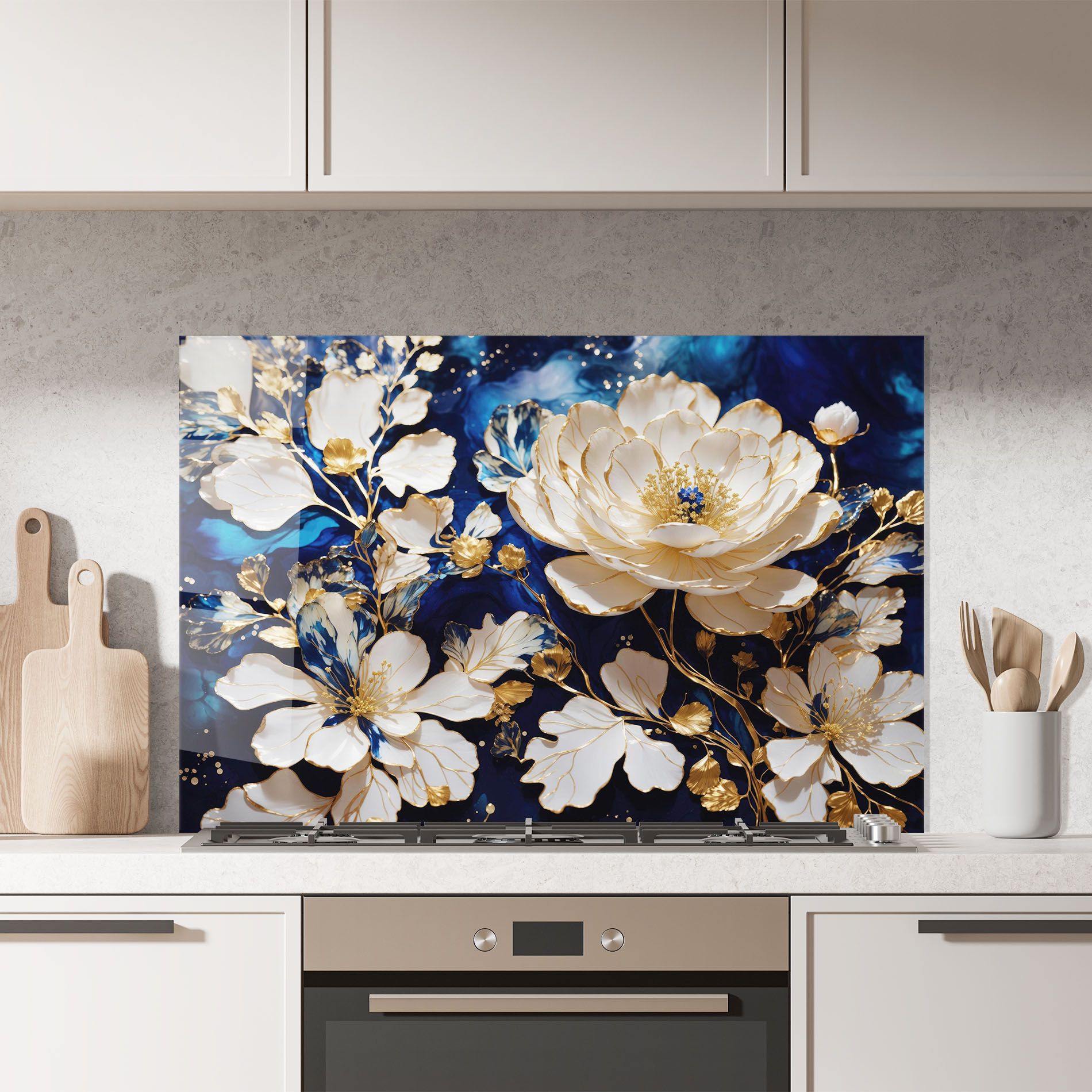 Beautiful Golden White Rose mockup 7