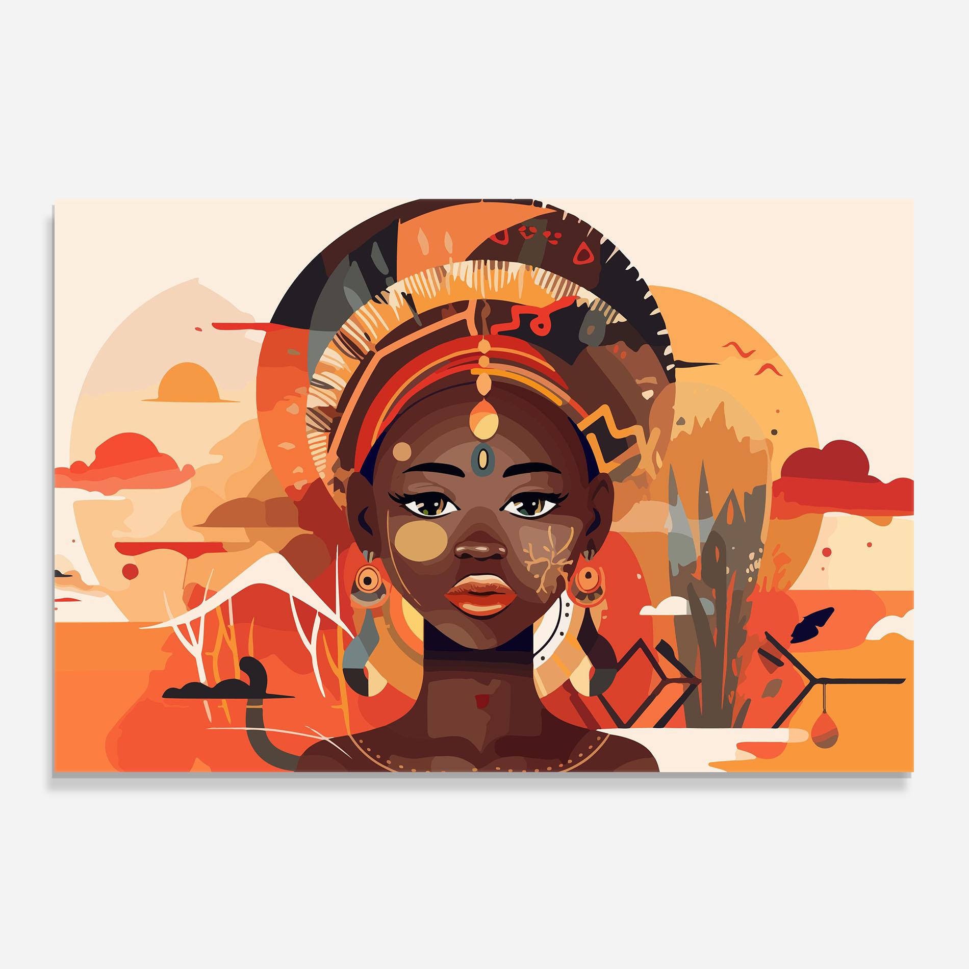 Стъклен панел за кухня African Child Art mockup 0