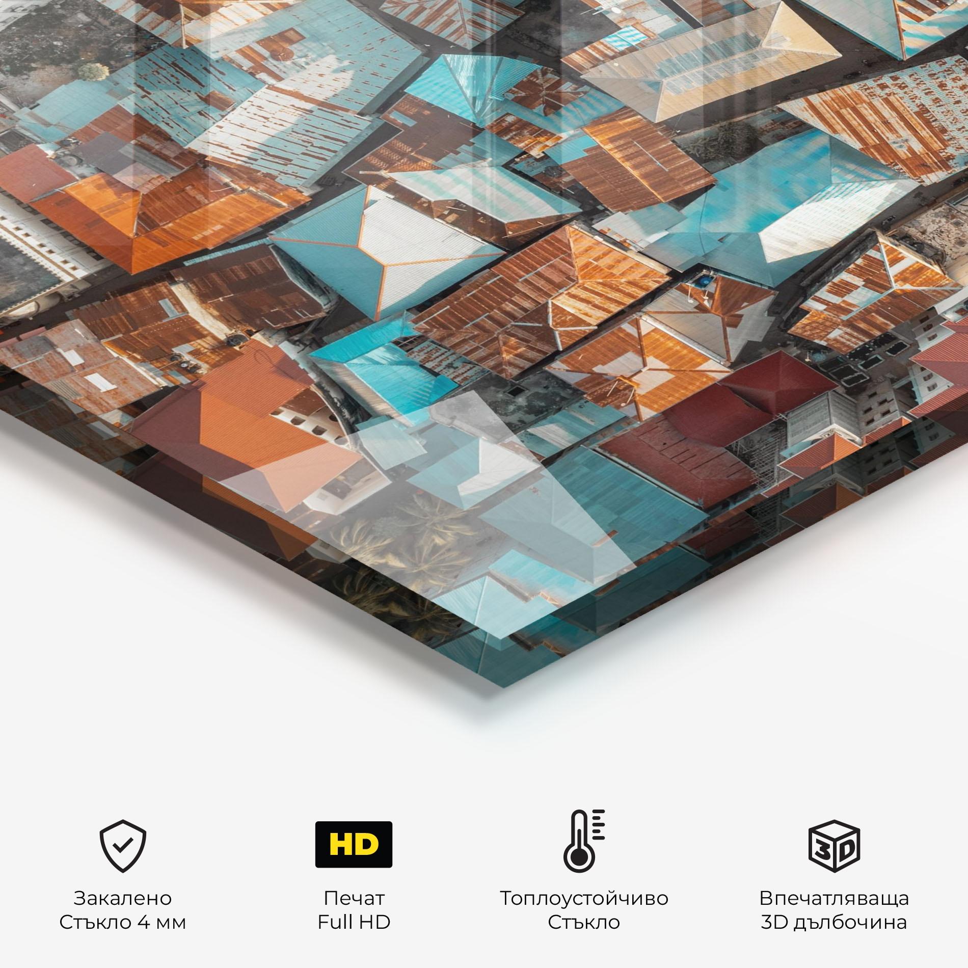 Стъклен панел за кухня Island Tanzania mockup 2