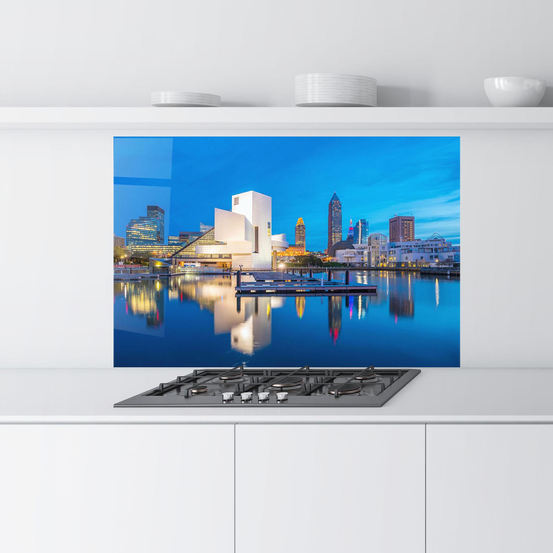 Стъклен панел за кухня Lakefront Ohio Usa mockup 9