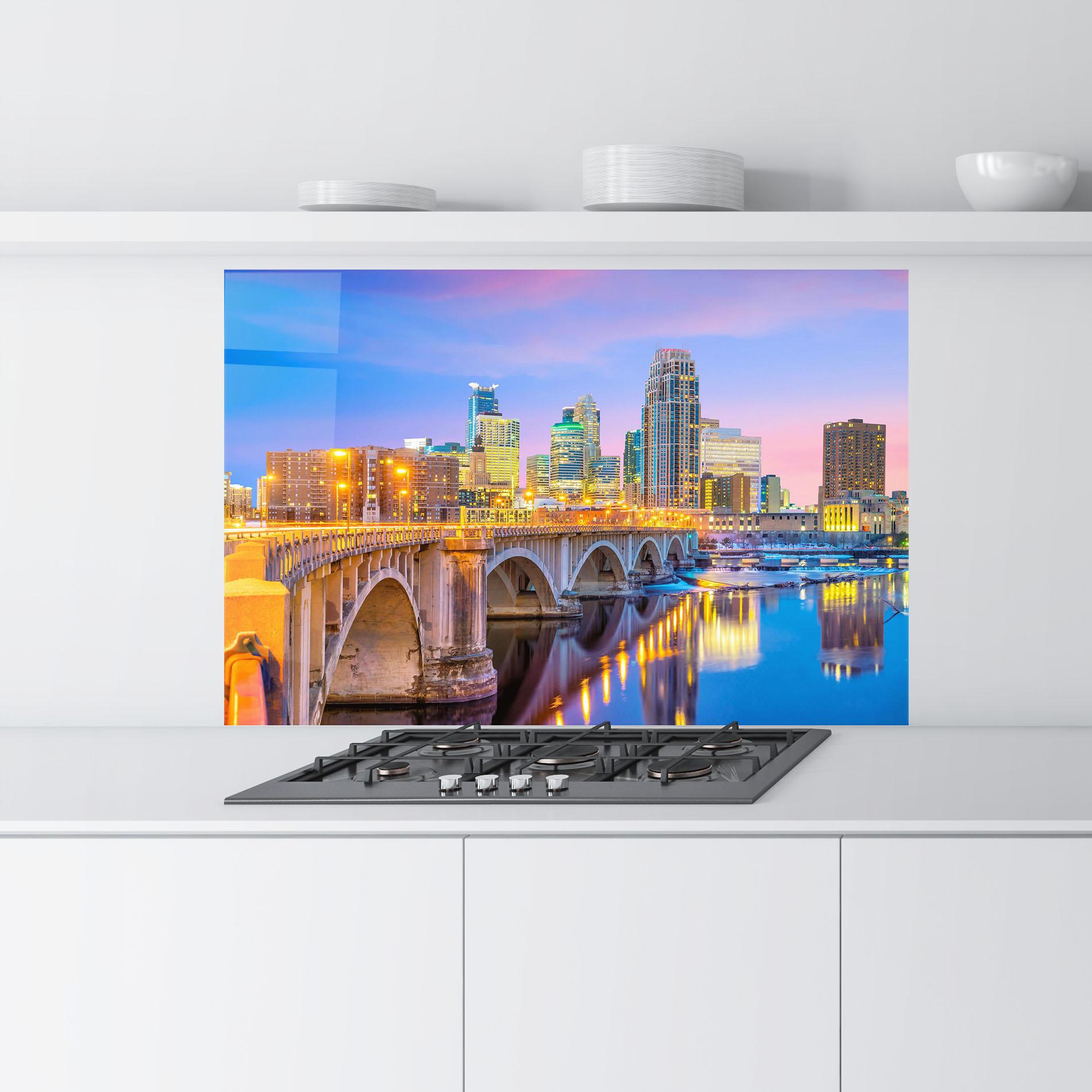 Стъклен панел за кухня Minnesota Usa mockup 9