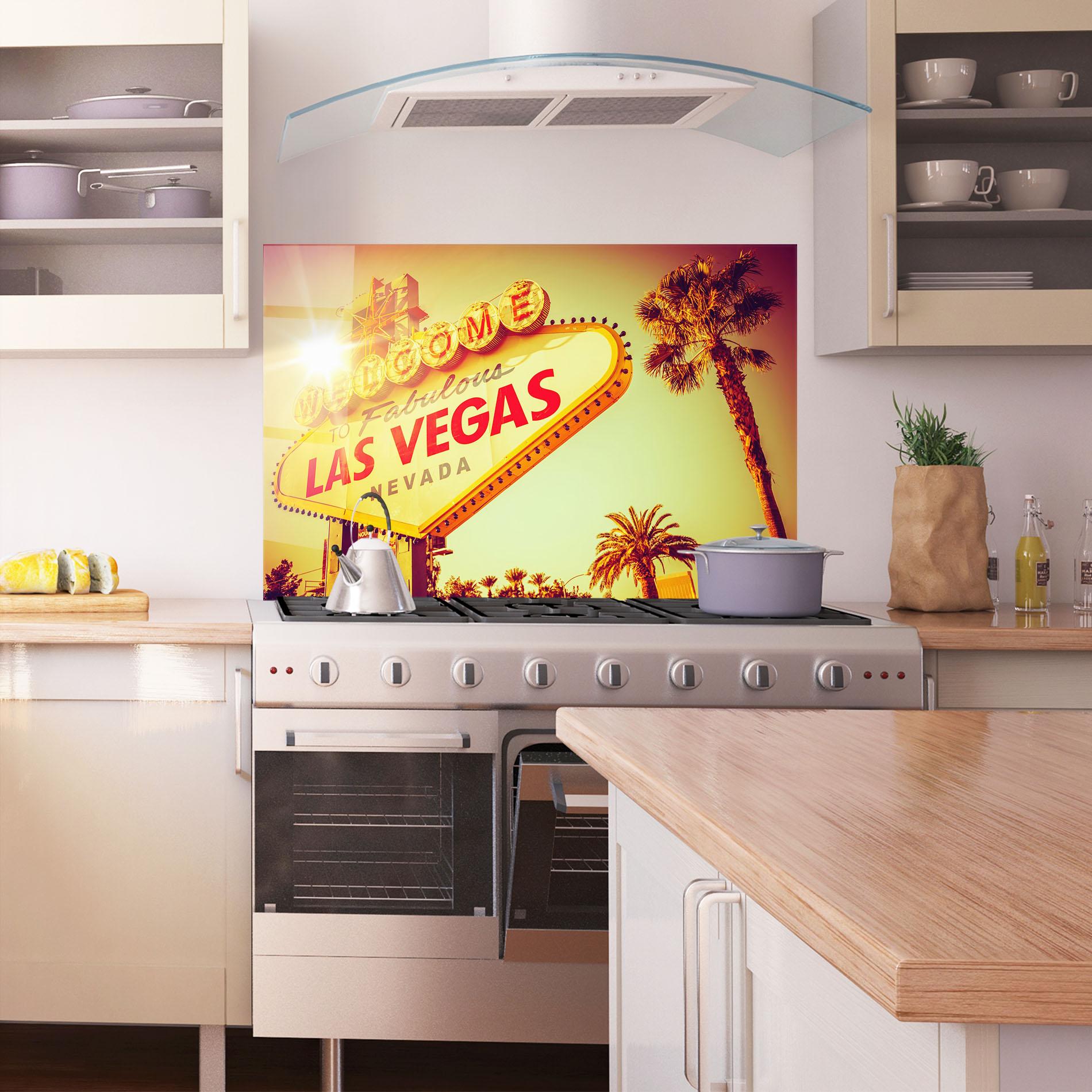 Стъклен панел за кухня Las Vegas Nevada mockup 1