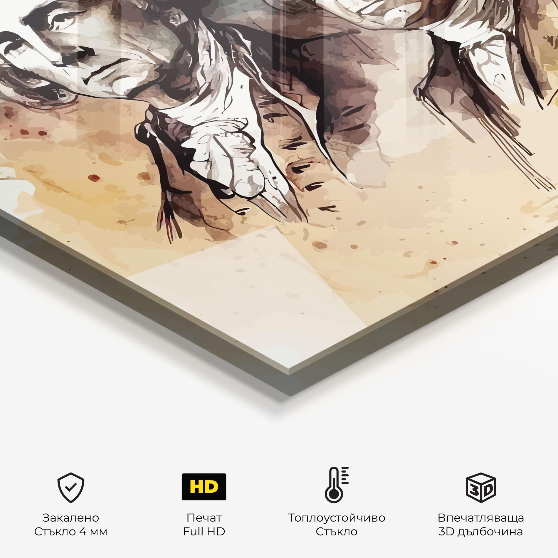 Стъклен панел за кухня American Art Flag mockup 2