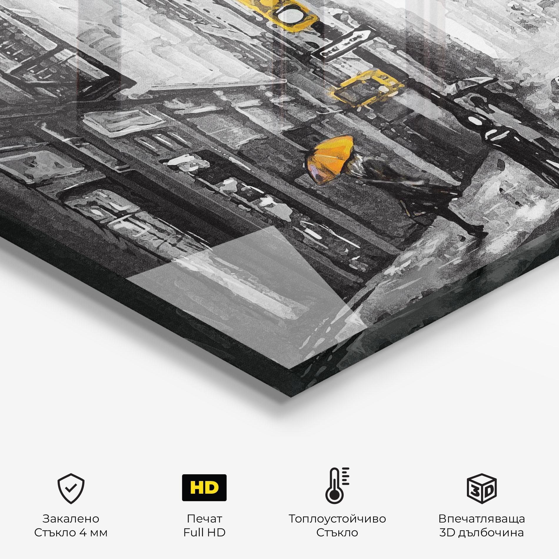 Стъклен панел за кухня New York Shades mockup 2