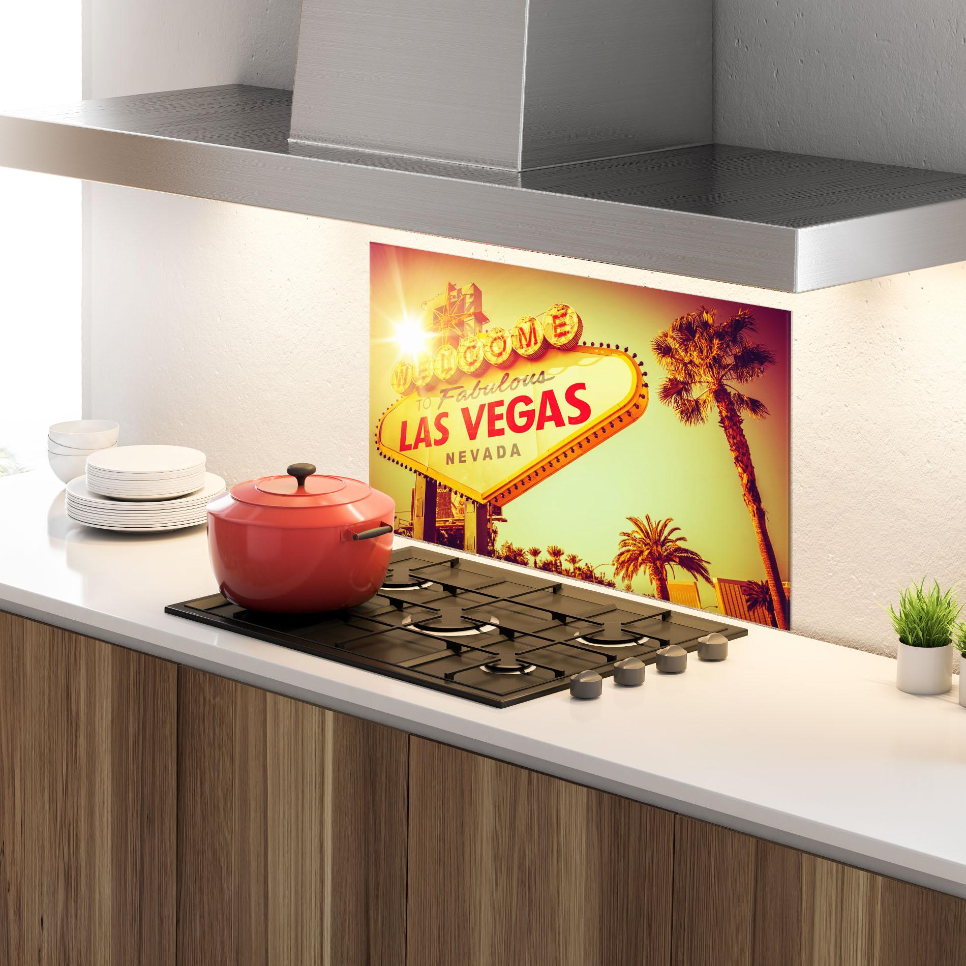 Стъклен панел за кухня Las Vegas Nevada mockup 4