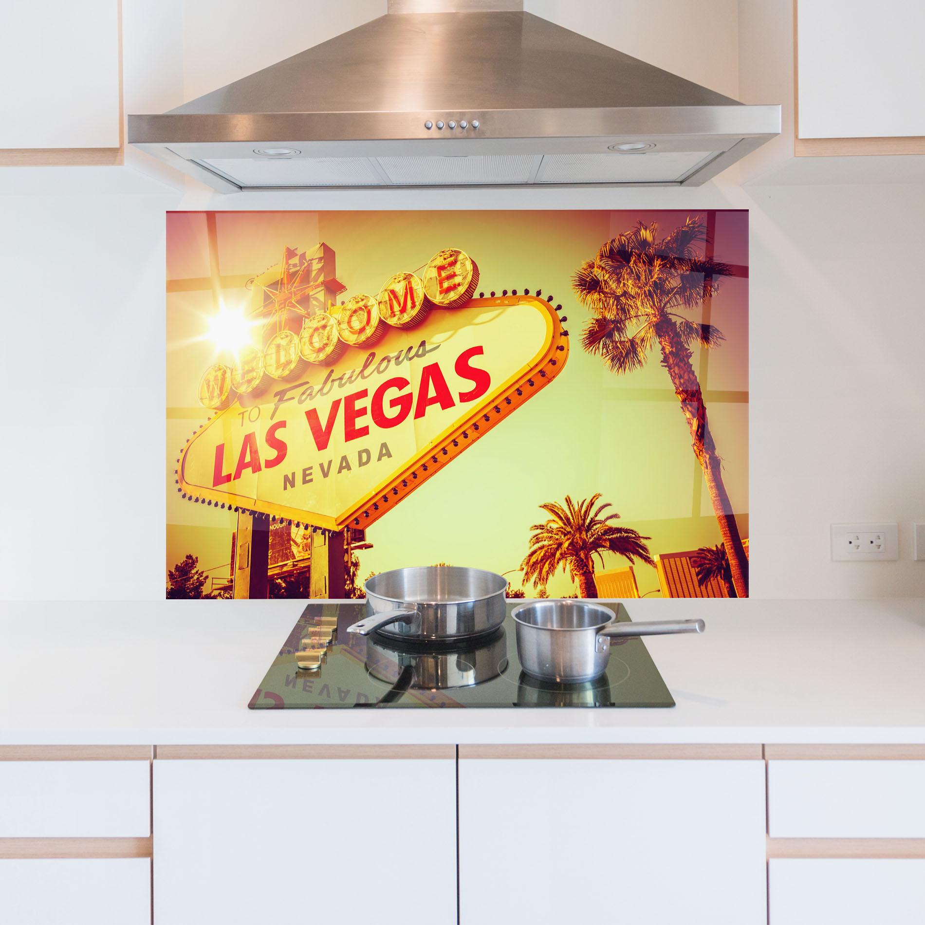 Стъклен панел за кухня Las Vegas Nevada mockup 5