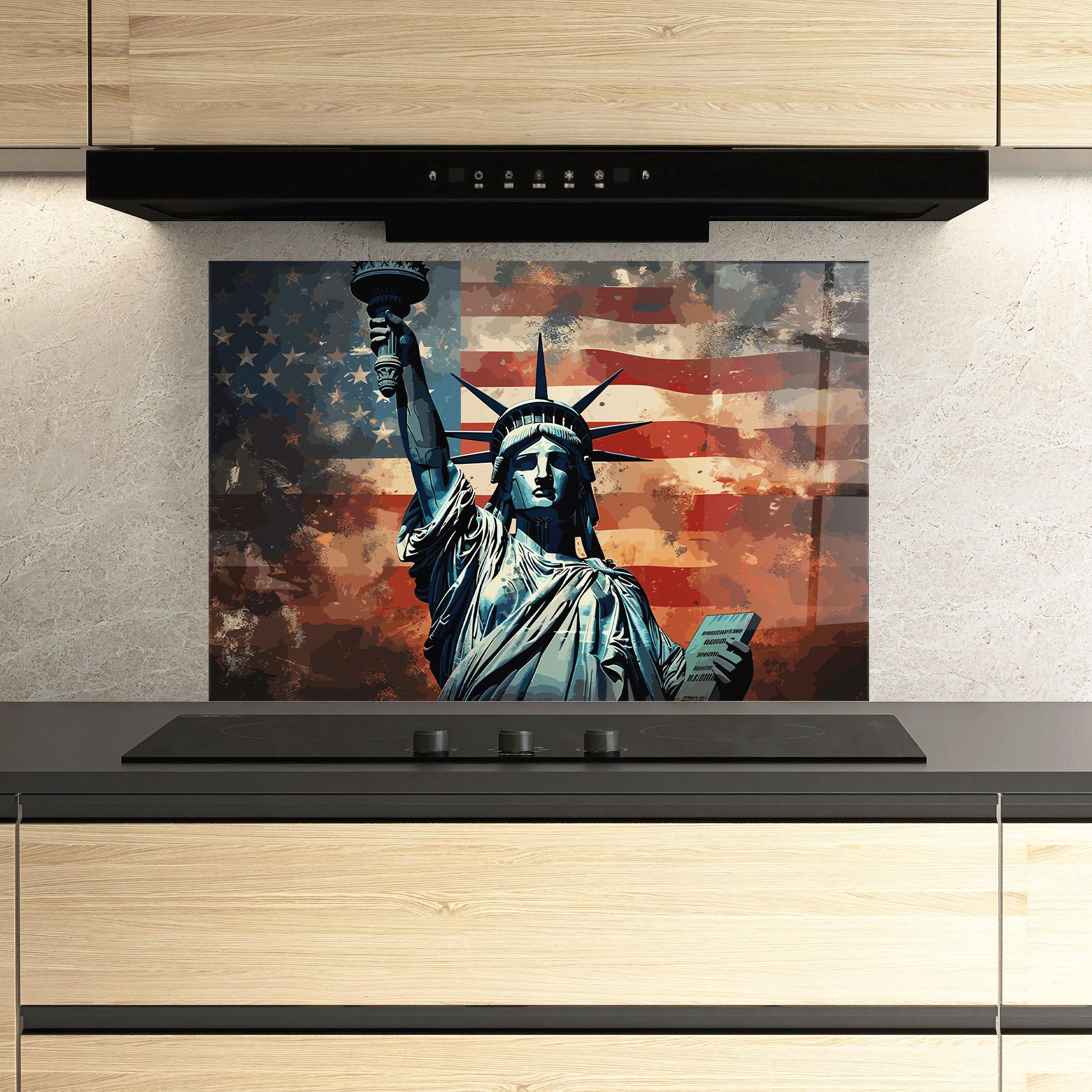 Стъклен панел за кухня United States Art mockup 3