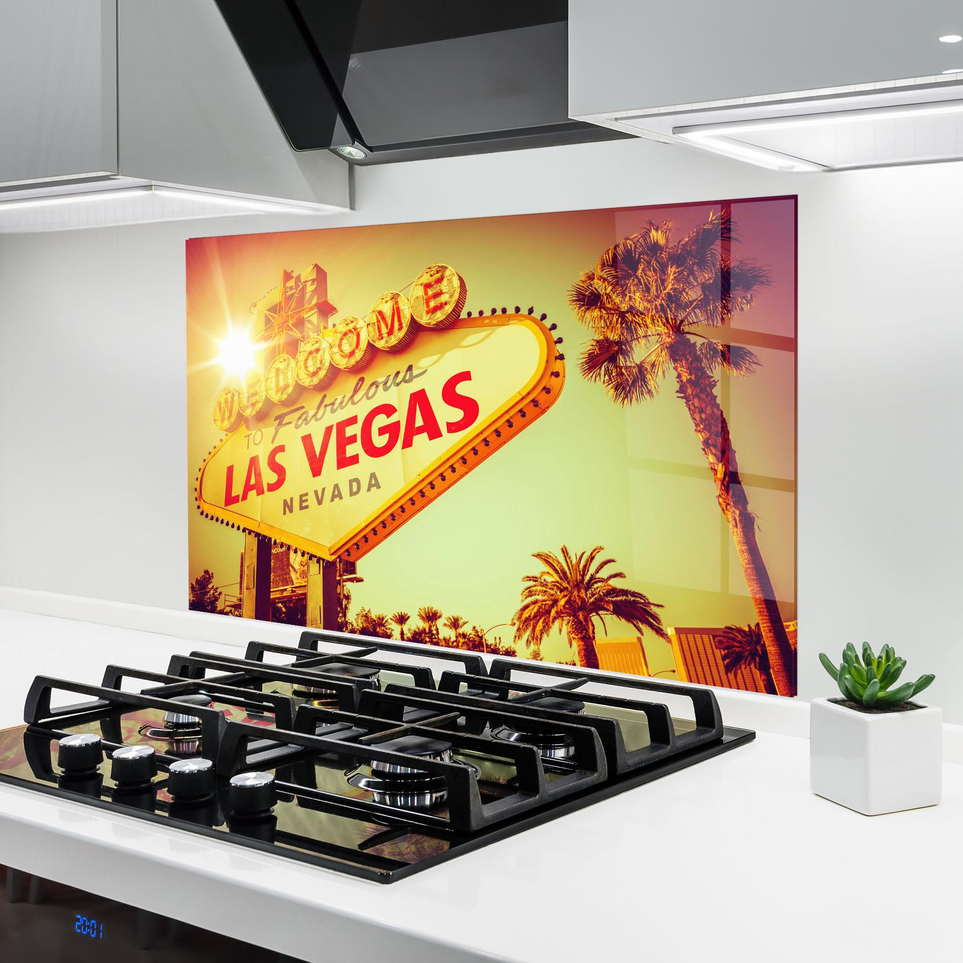 Стъклен панел за кухня Las Vegas Nevada mockup 6