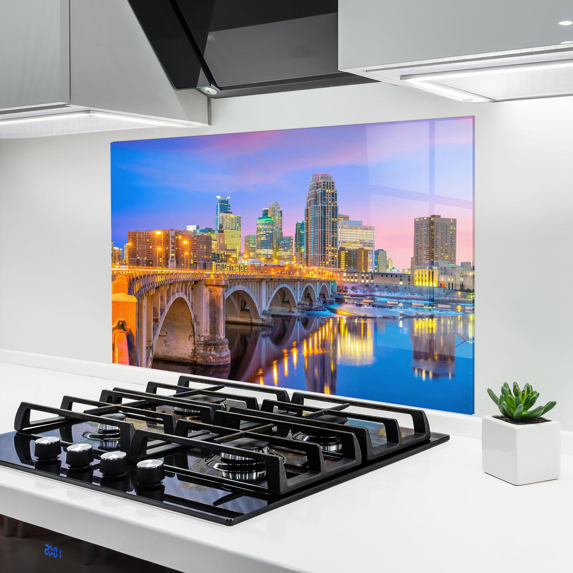 Стъклен панел за кухня Minnesota Usa mockup 6