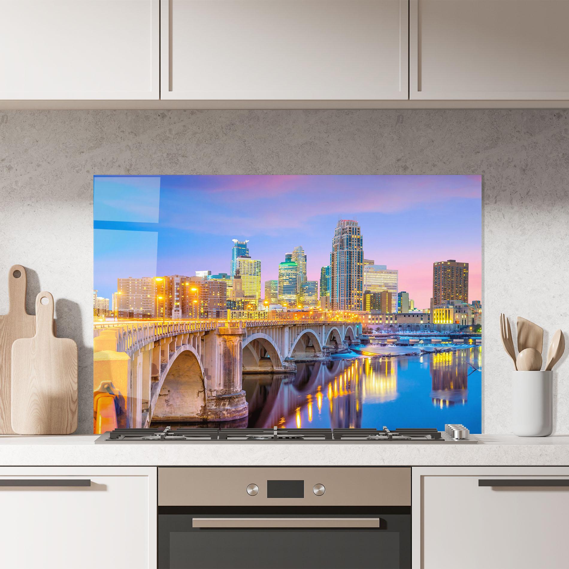 Стъклен панел за кухня Minnesota Usa mockup 7