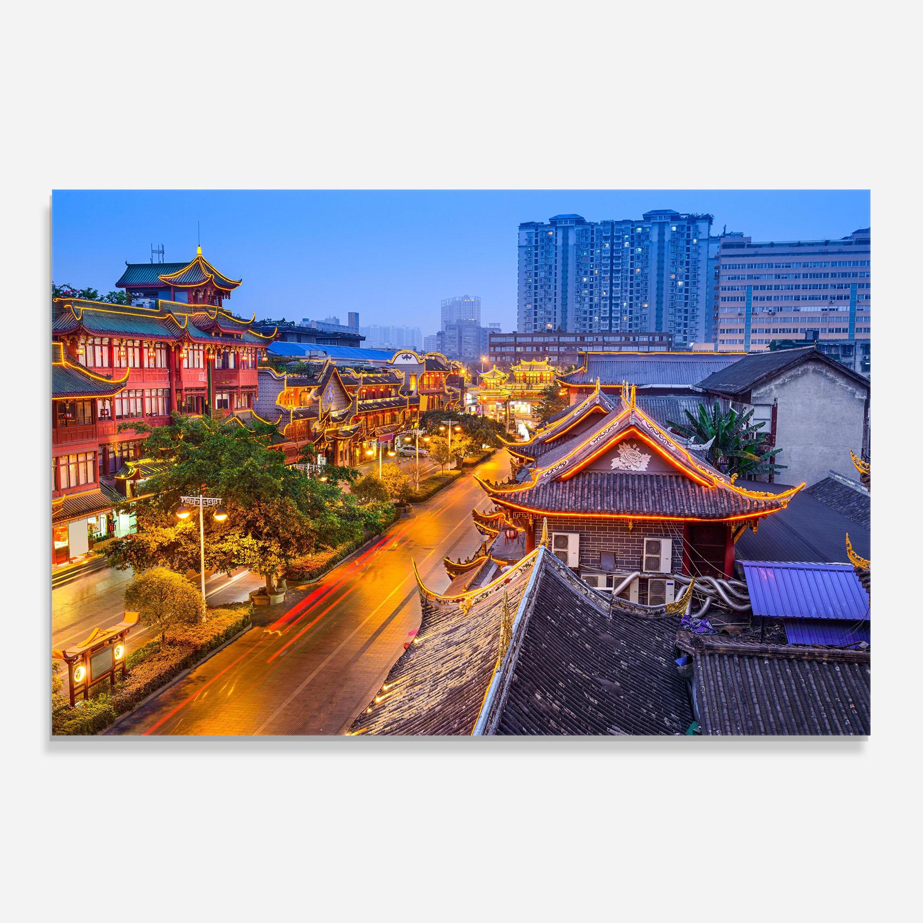 Стъклен панел за кухня Chengdu China mockup 0