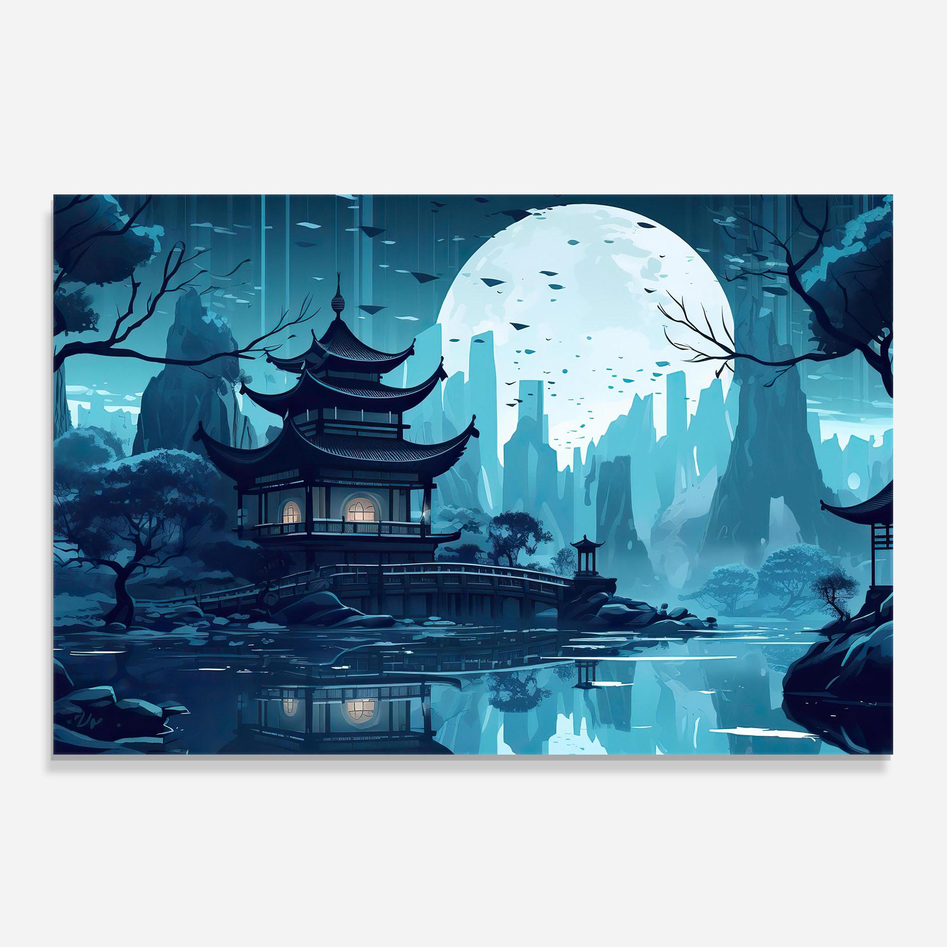 Стъклен панел за кухня Chinese Cartoon mockup 0