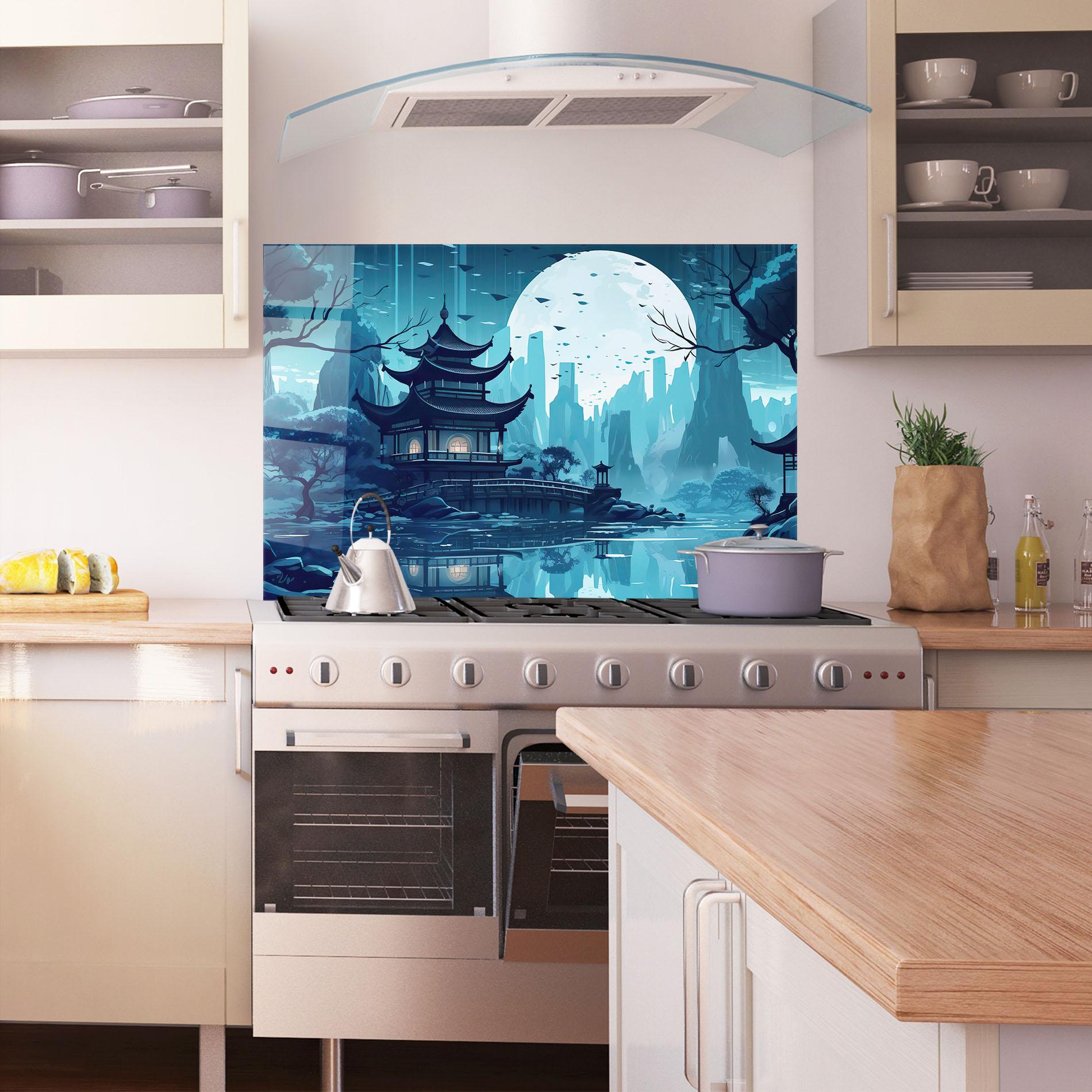 Стъклен панел за кухня Chinese Cartoon mockup 1