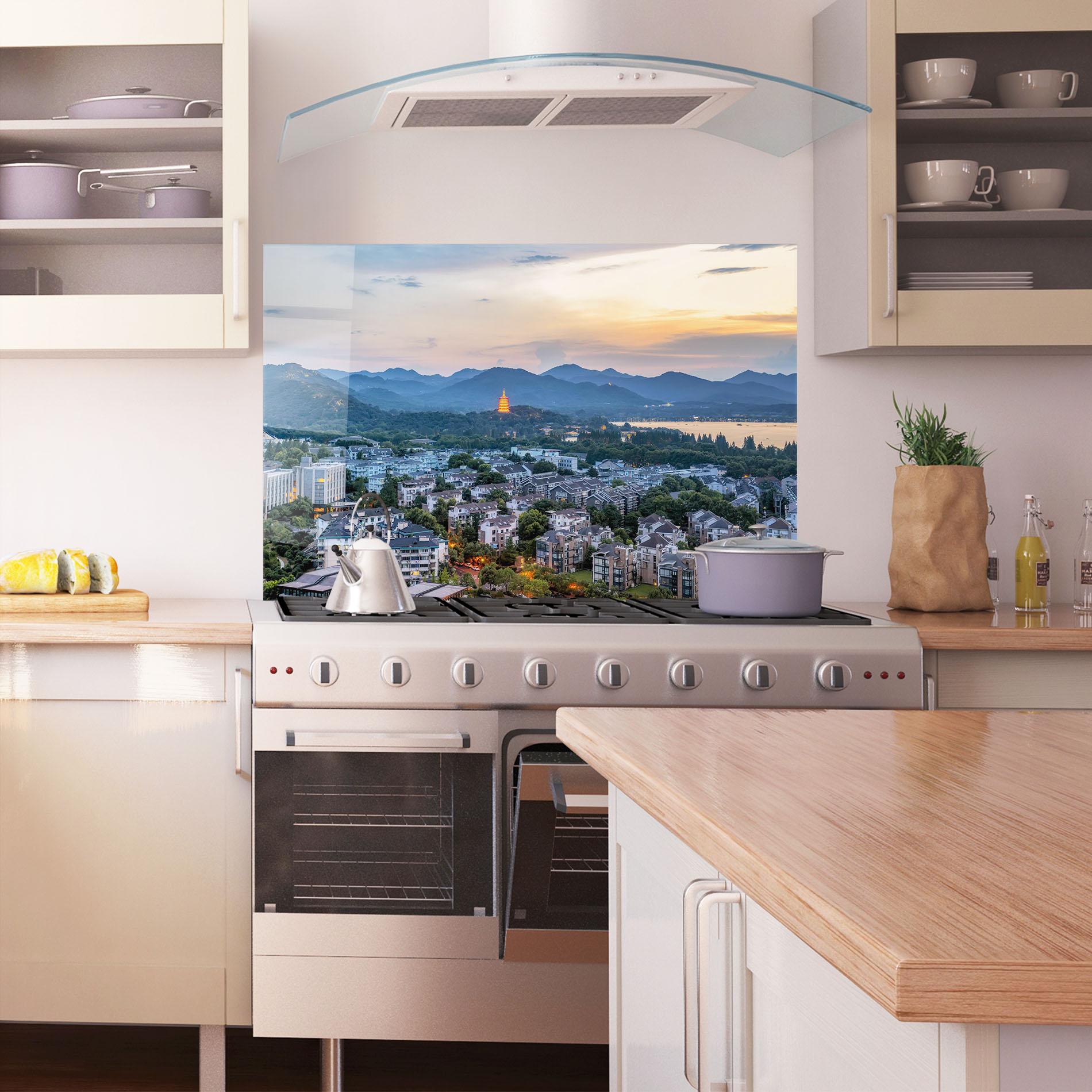 Стъклен панел за кухня Hangzhou China mockup 1