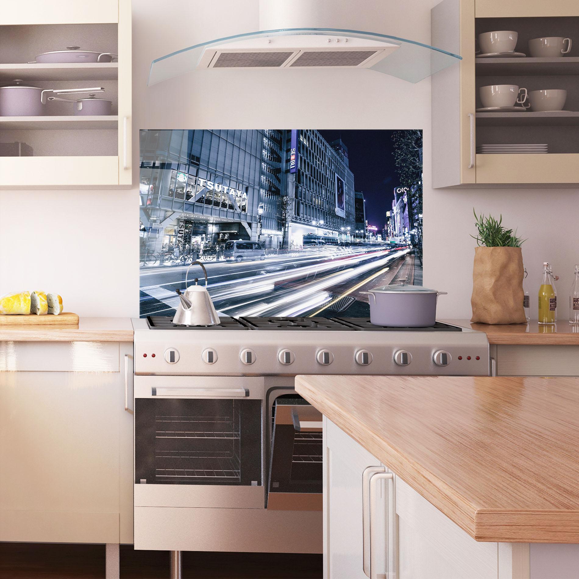 Стъклен панел за кухня Road Traffic mockup 1