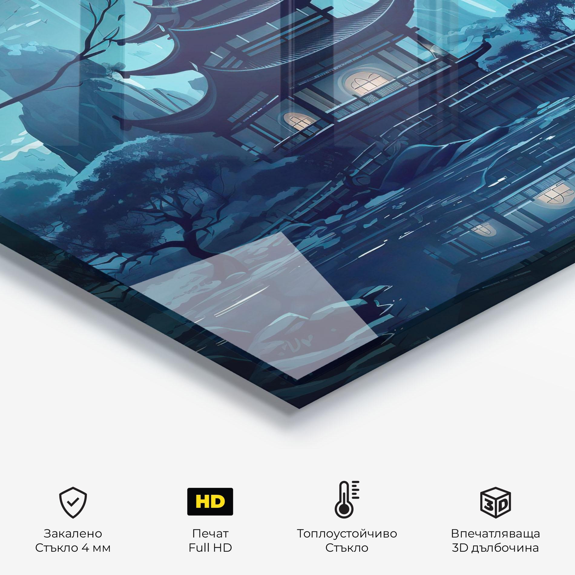 Стъклен панел за кухня Chinese Cartoon mockup 2