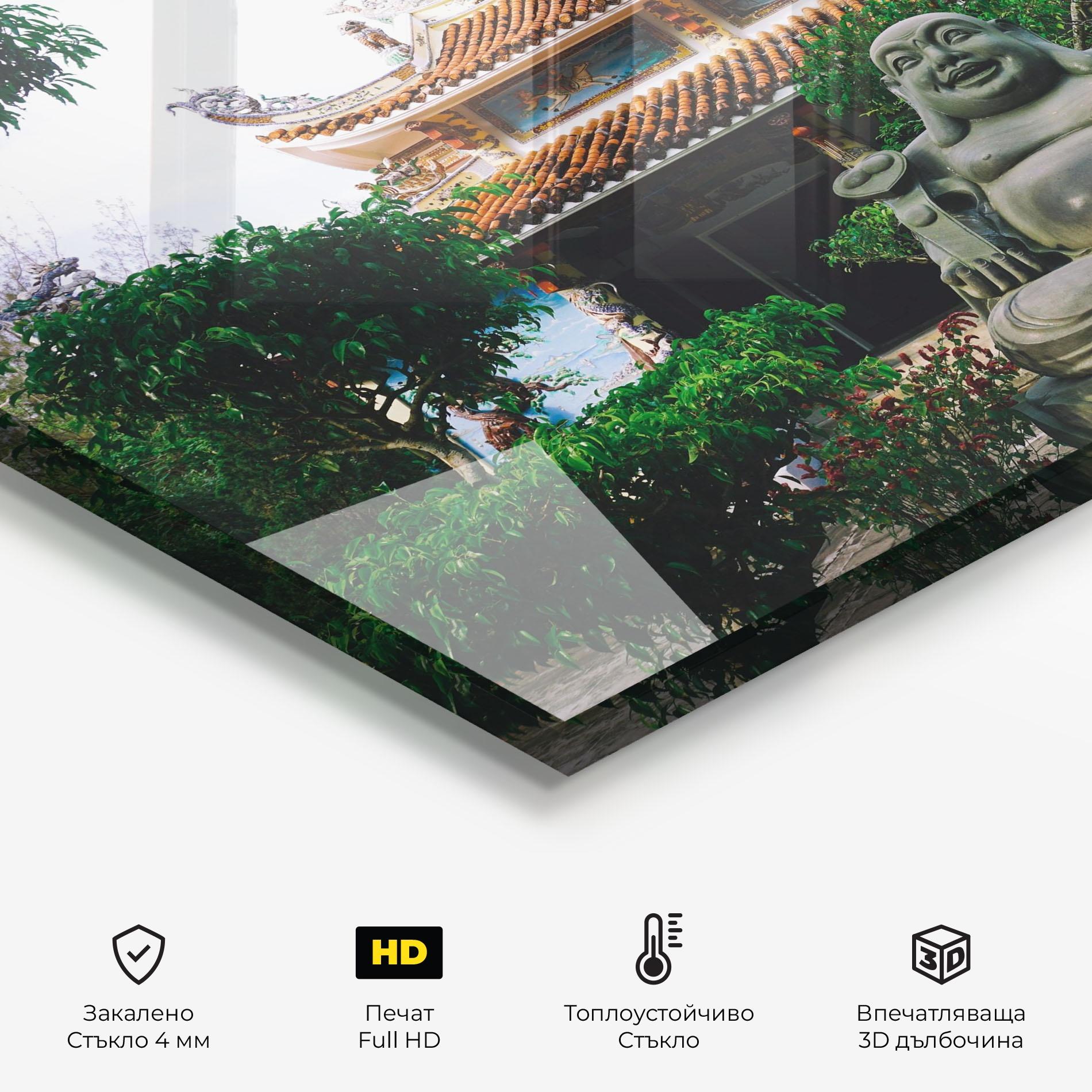 Стъклен панел за кухня Danang S Marble mockup 2