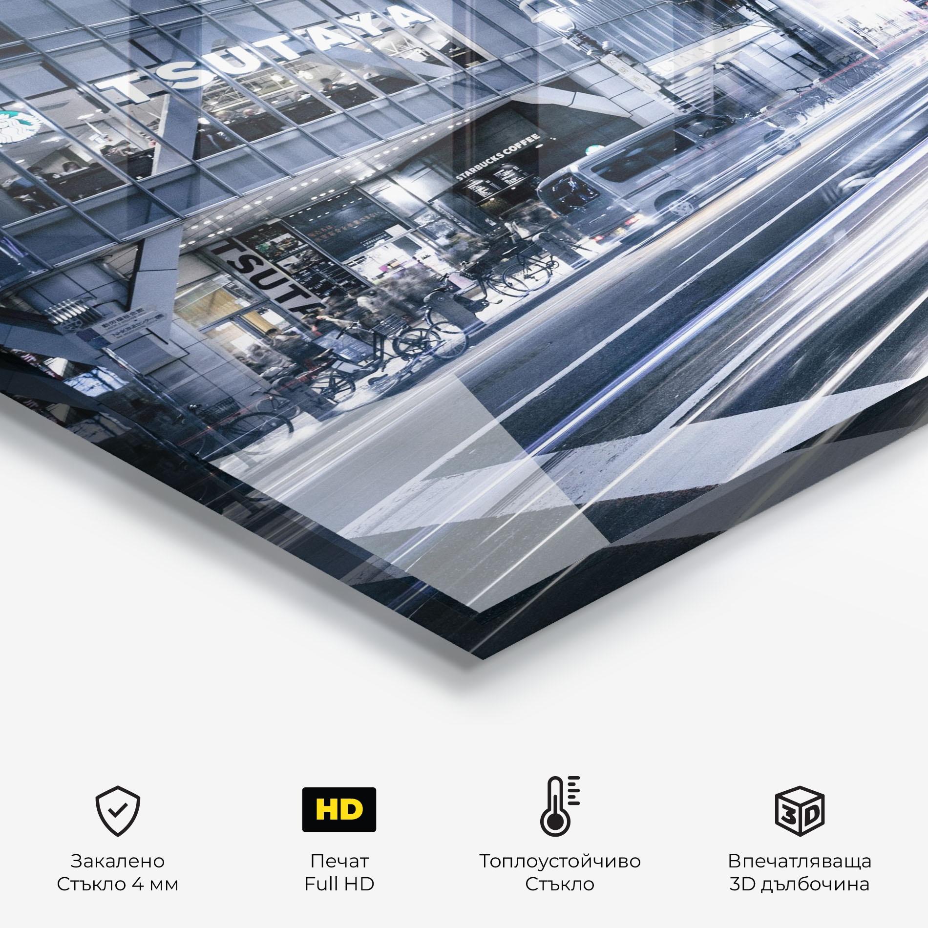 Стъклен панел за кухня Road Traffic mockup 2