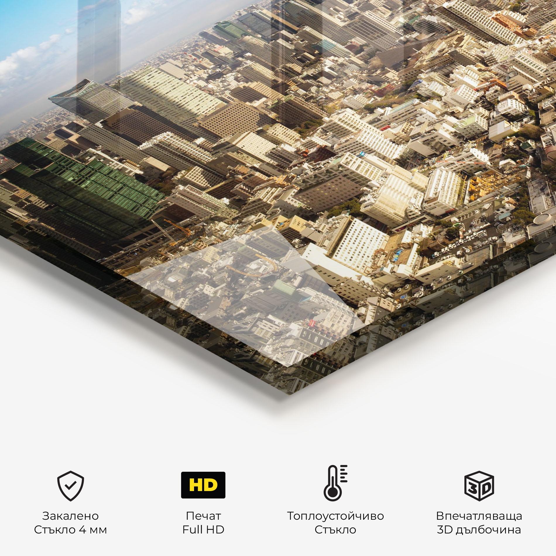 Стъклен панел за кухня Tokyo Tower mockup 2