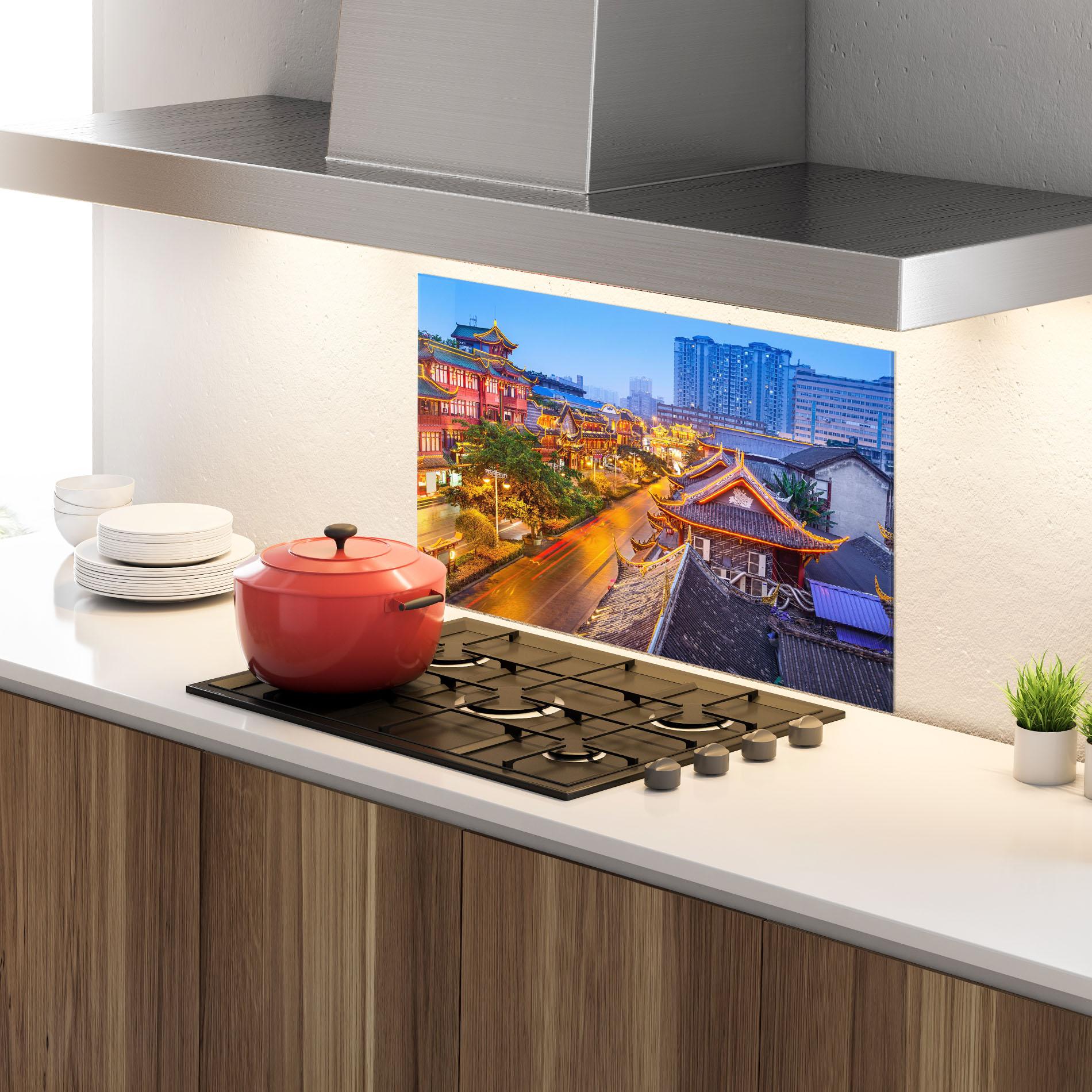 Стъклен панел за кухня Chengdu China mockup 4