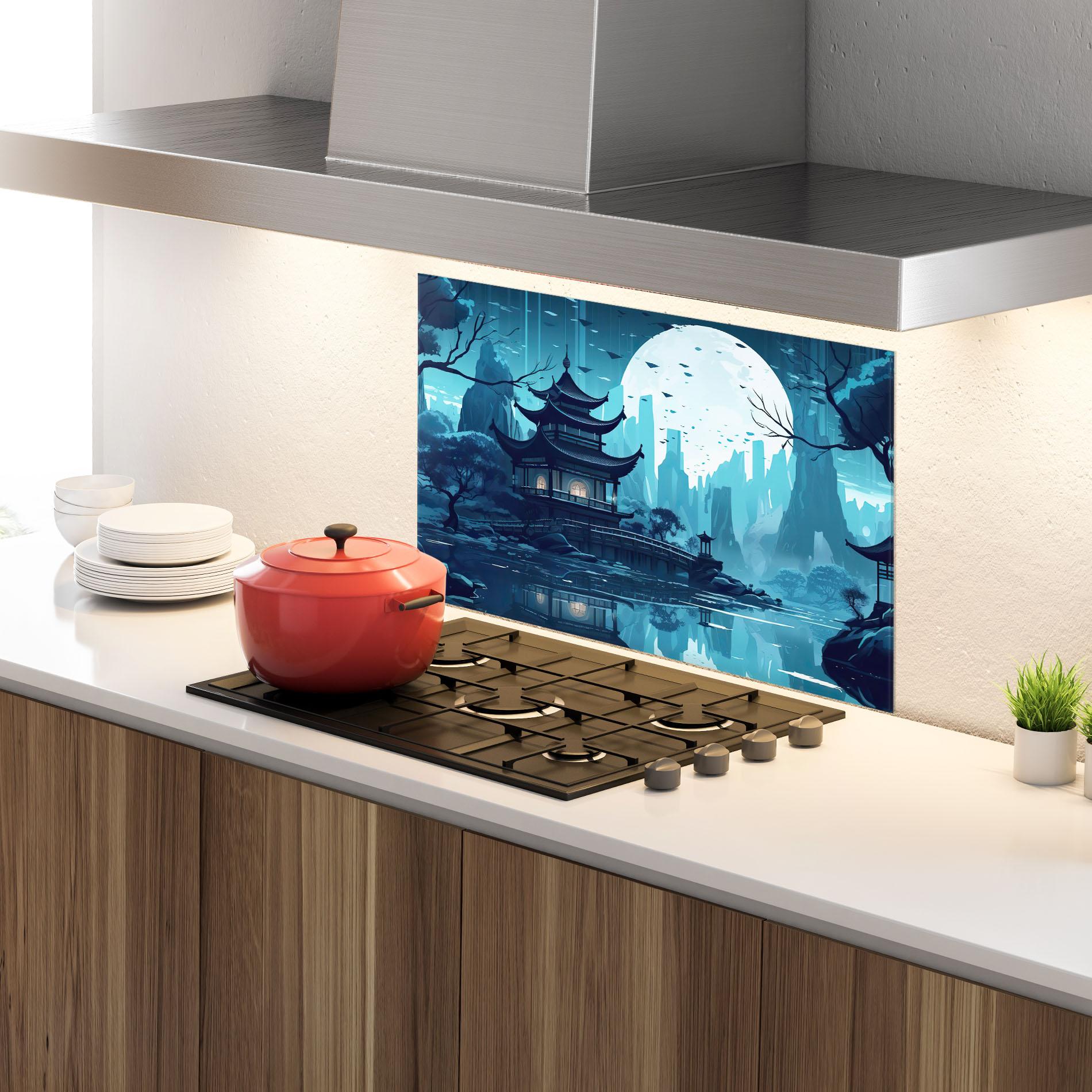 Стъклен панел за кухня Chinese Cartoon mockup 4