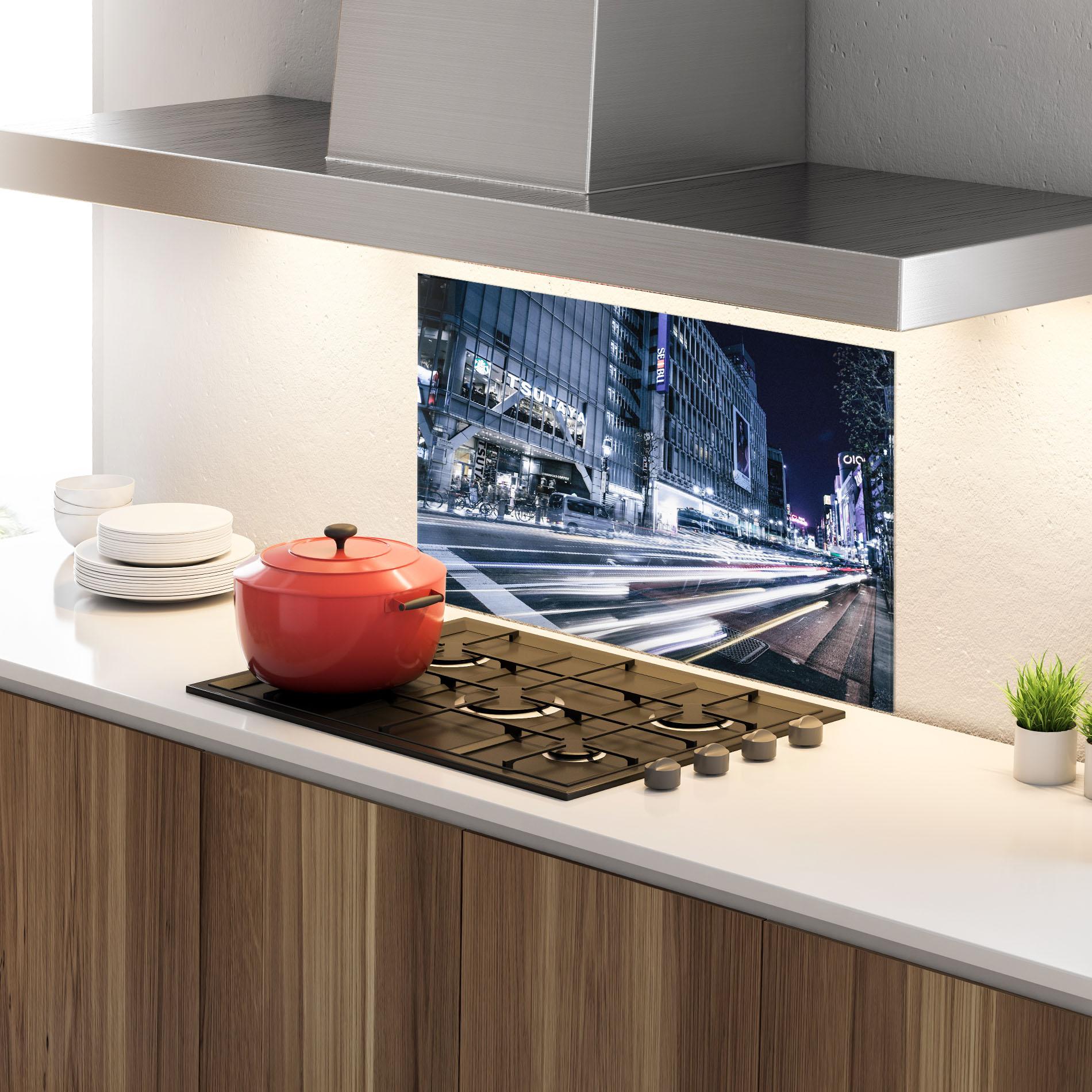 Стъклен панел за кухня Road Traffic mockup 4