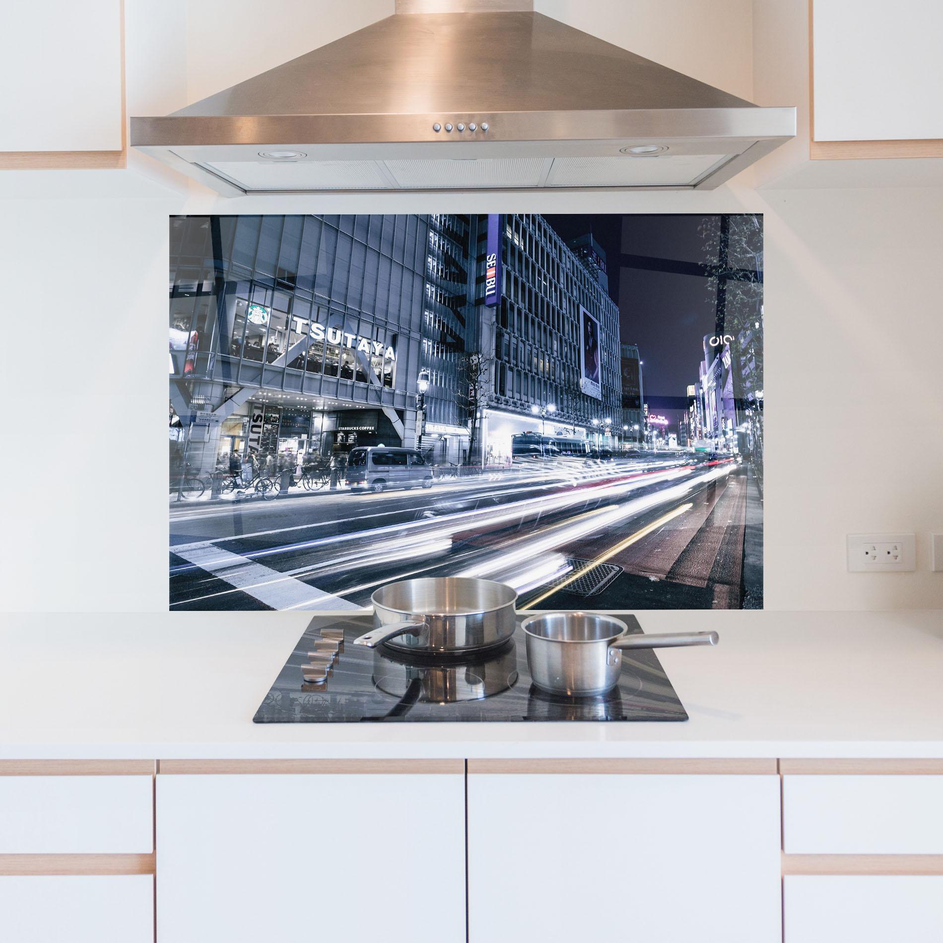 Стъклен панел за кухня Road Traffic mockup 5