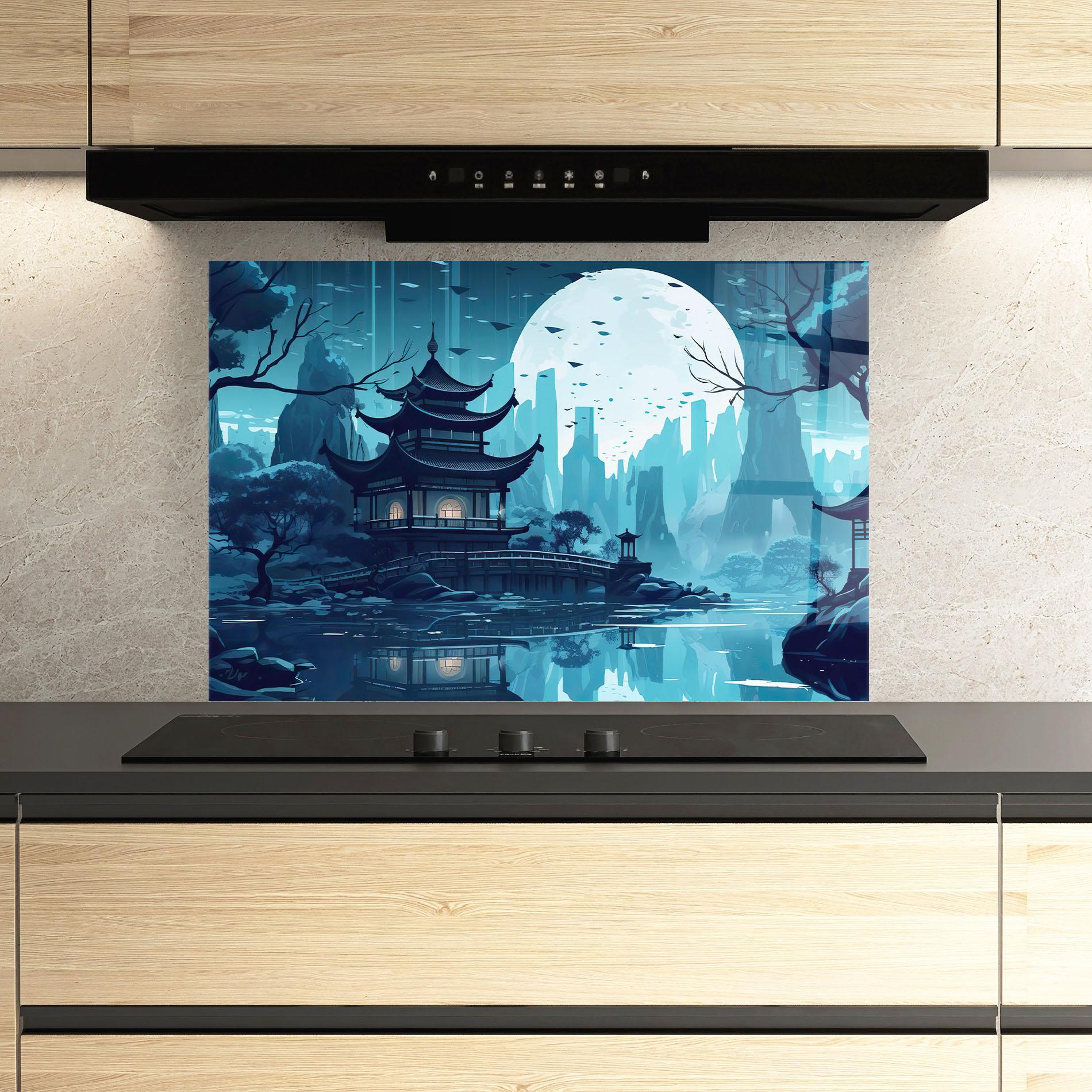 Стъклен панел за кухня Chinese Cartoon mockup 3