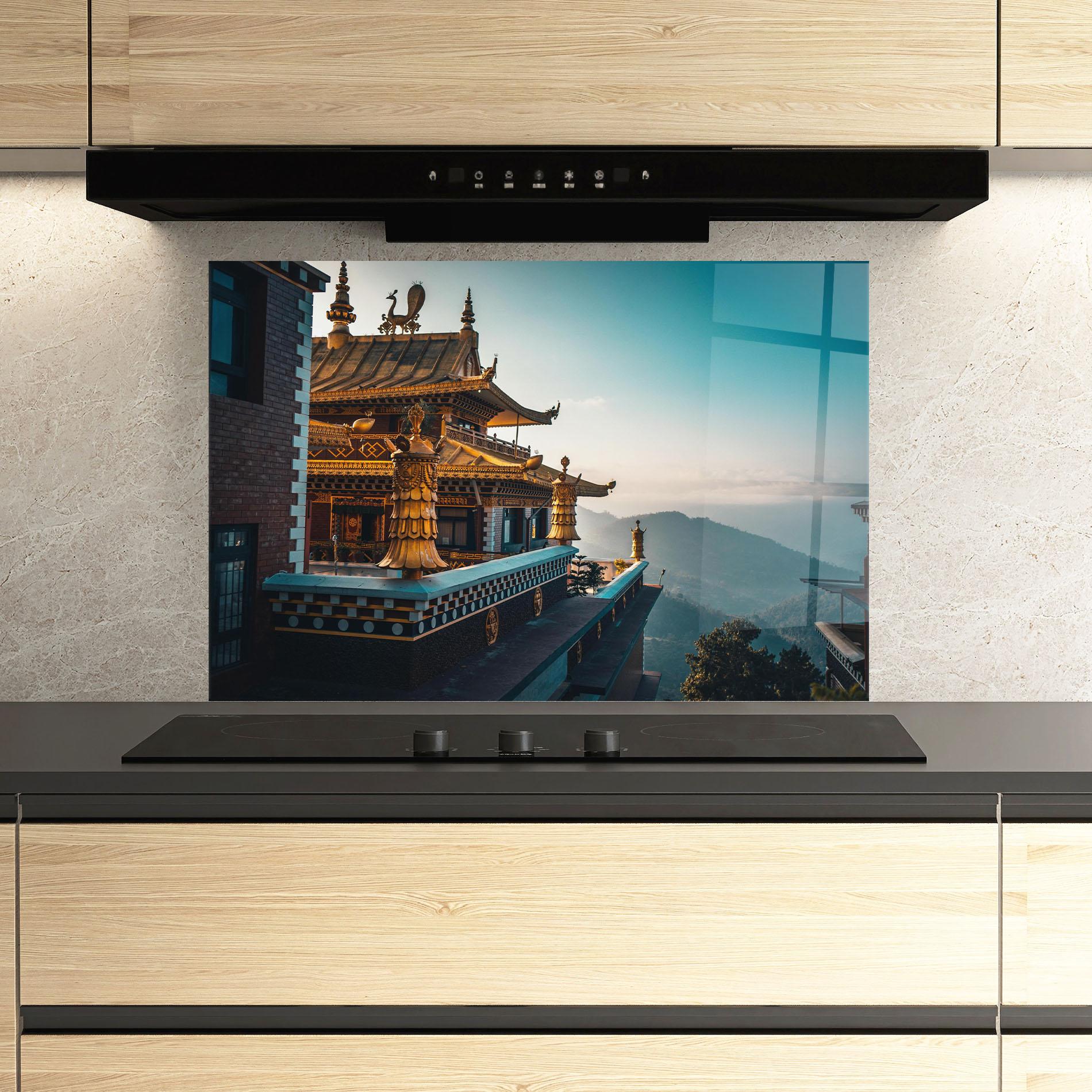 Стъклен панел за кухня Namo Buddha mockup 3