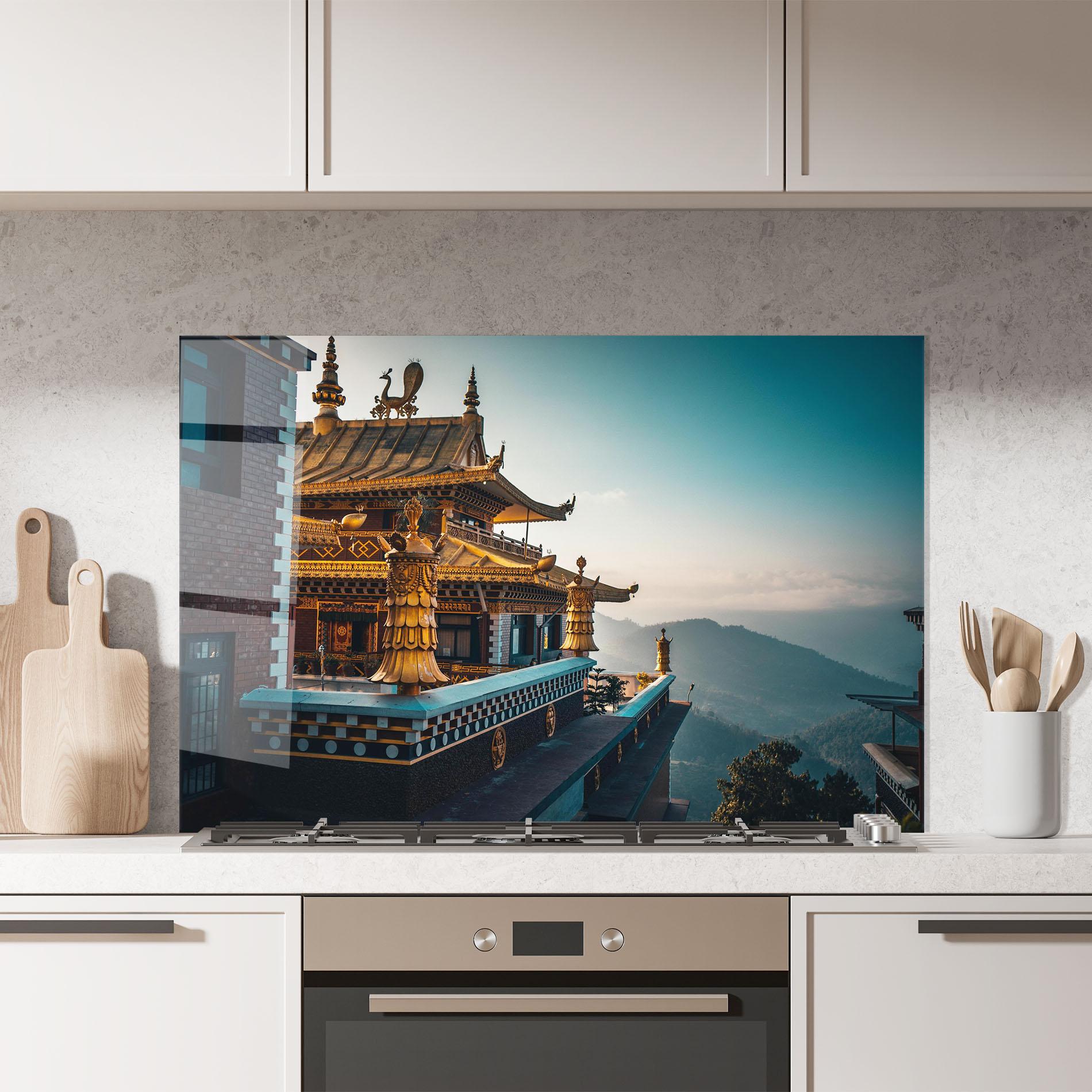 Стъклен панел за кухня Namo Buddha mockup 7