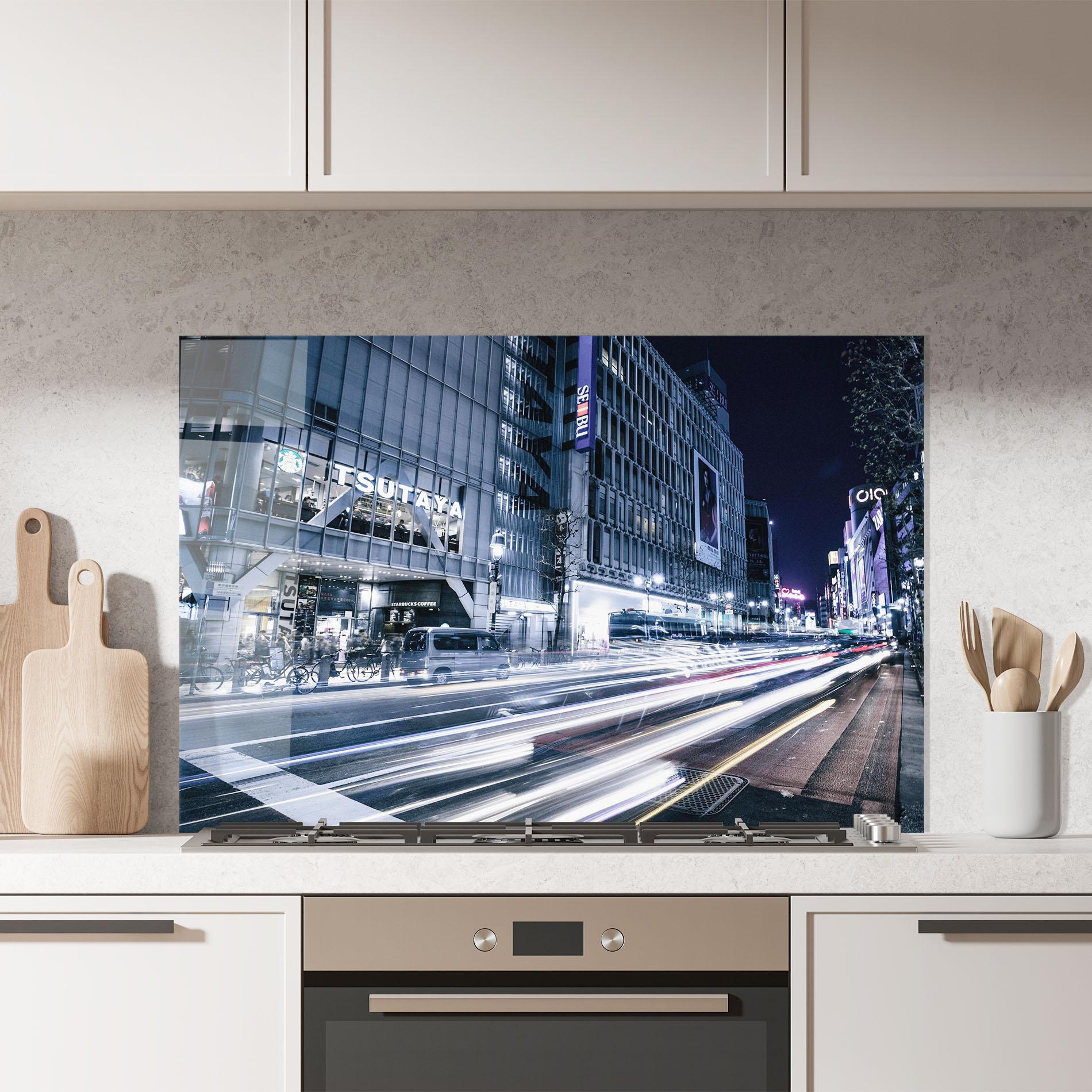 Стъклен панел за кухня Road Traffic mockup 7