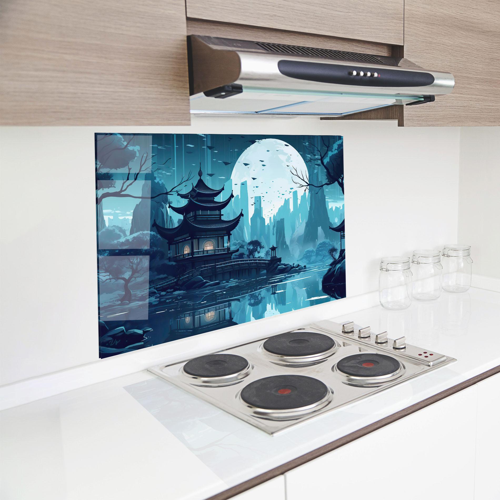 Стъклен панел за кухня Chinese Cartoon mockup 8