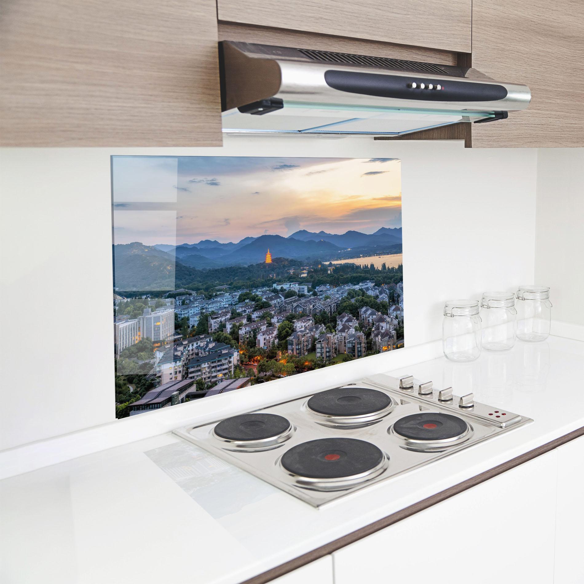Стъклен панел за кухня Hangzhou China mockup 8