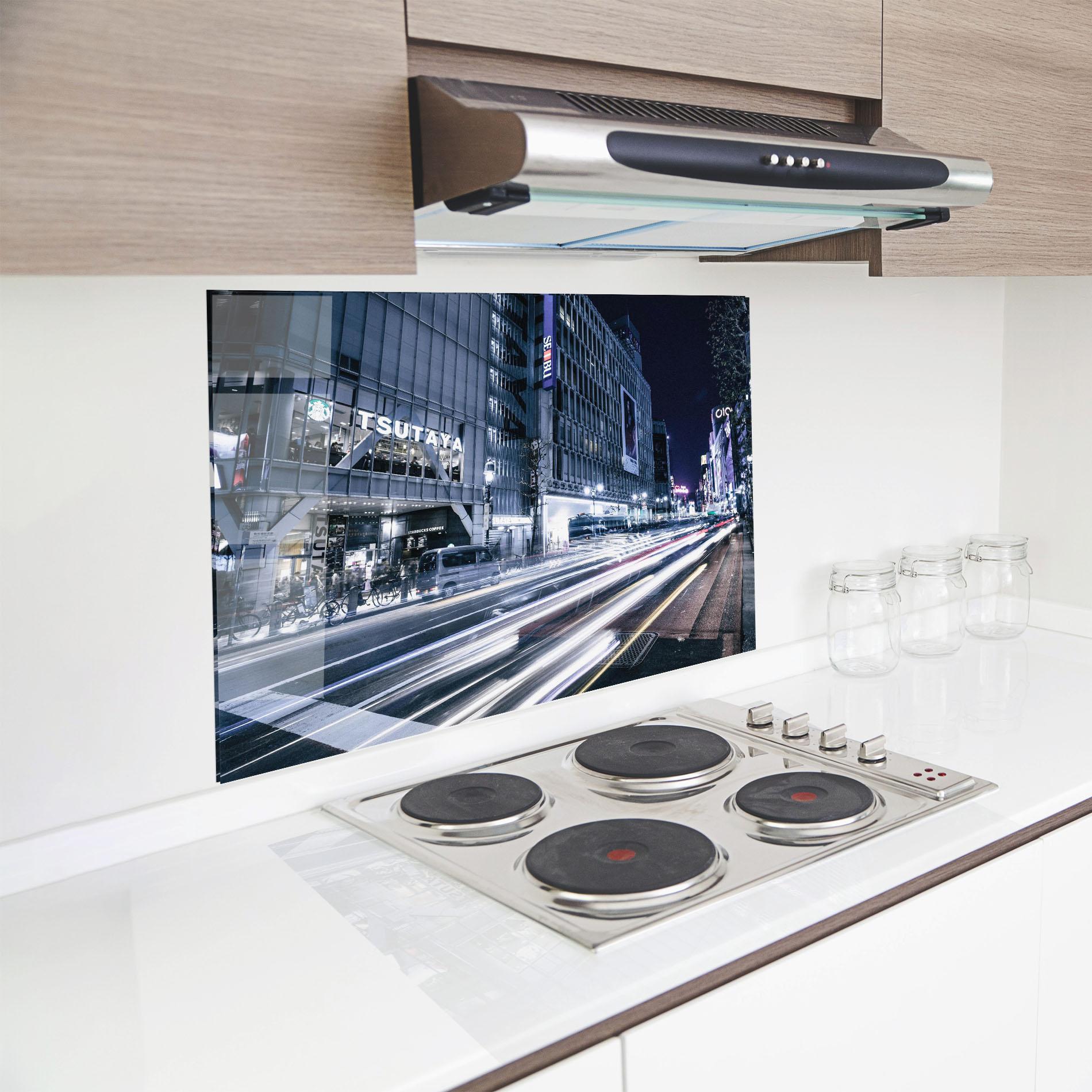 Стъклен панел за кухня Road Traffic mockup 8