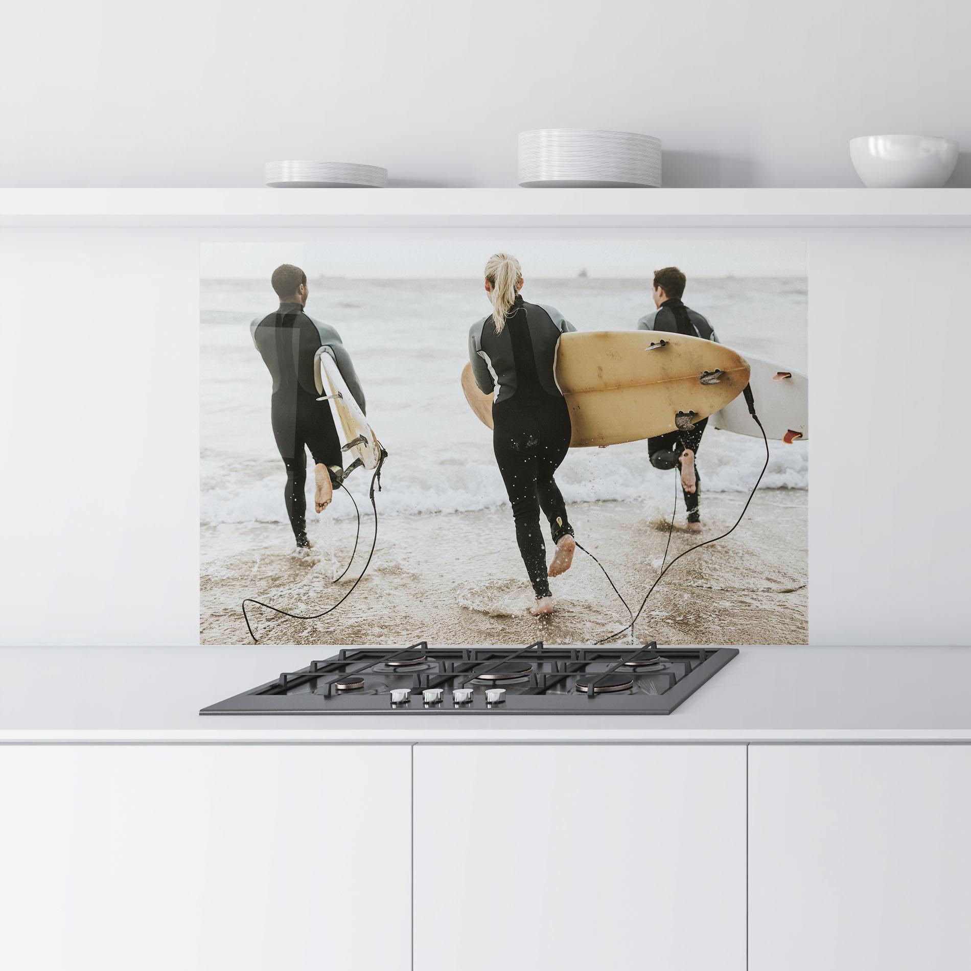 Стъклен панел за кухня Australian Beach mockup 9