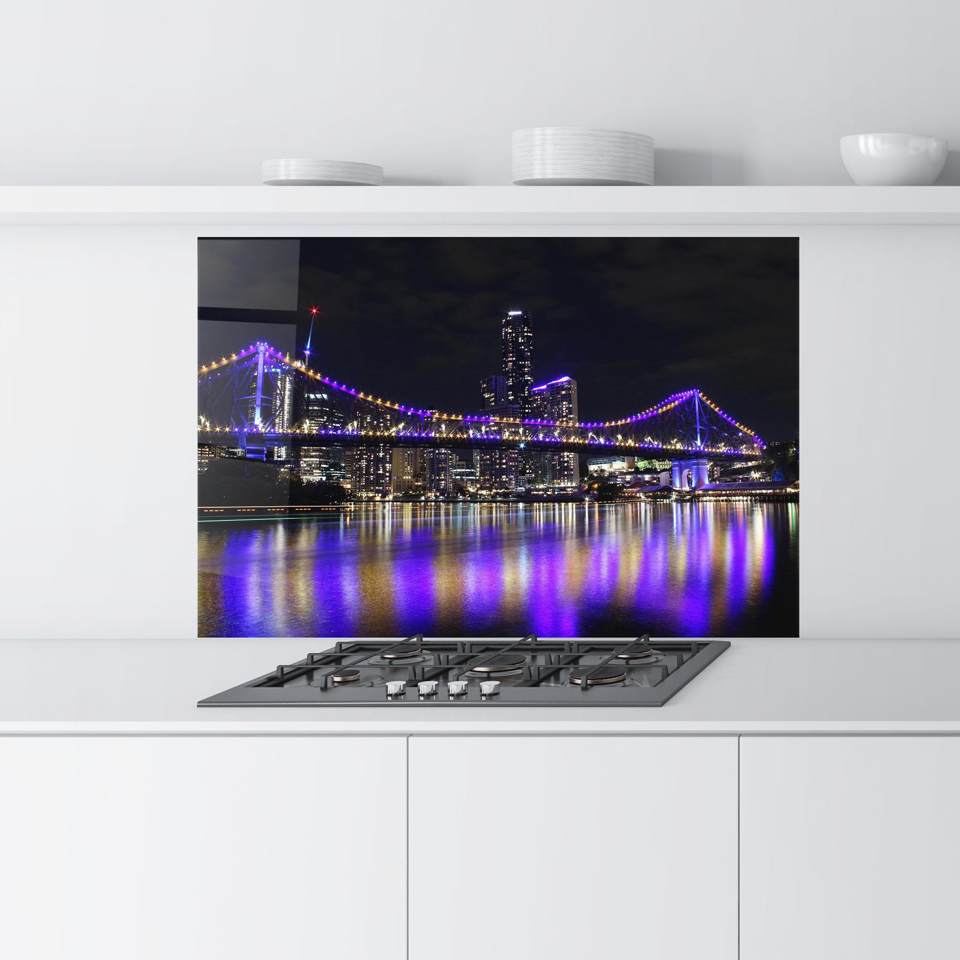 Стъклен панел за кухня Story Bridge mockup 9