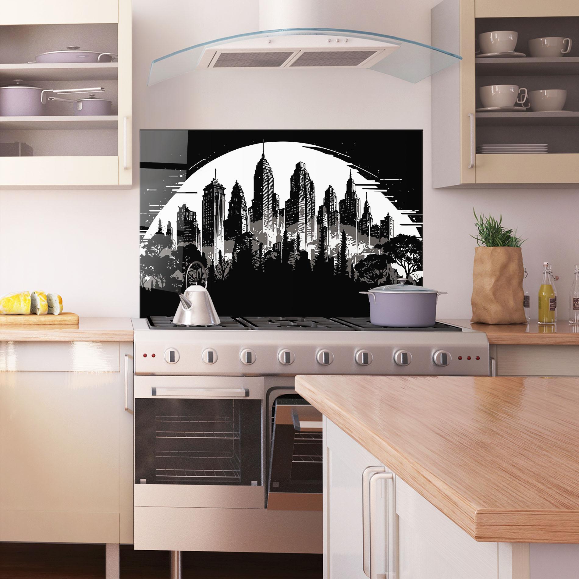 Стъклен панел за кухня Australia Moon mockup 1