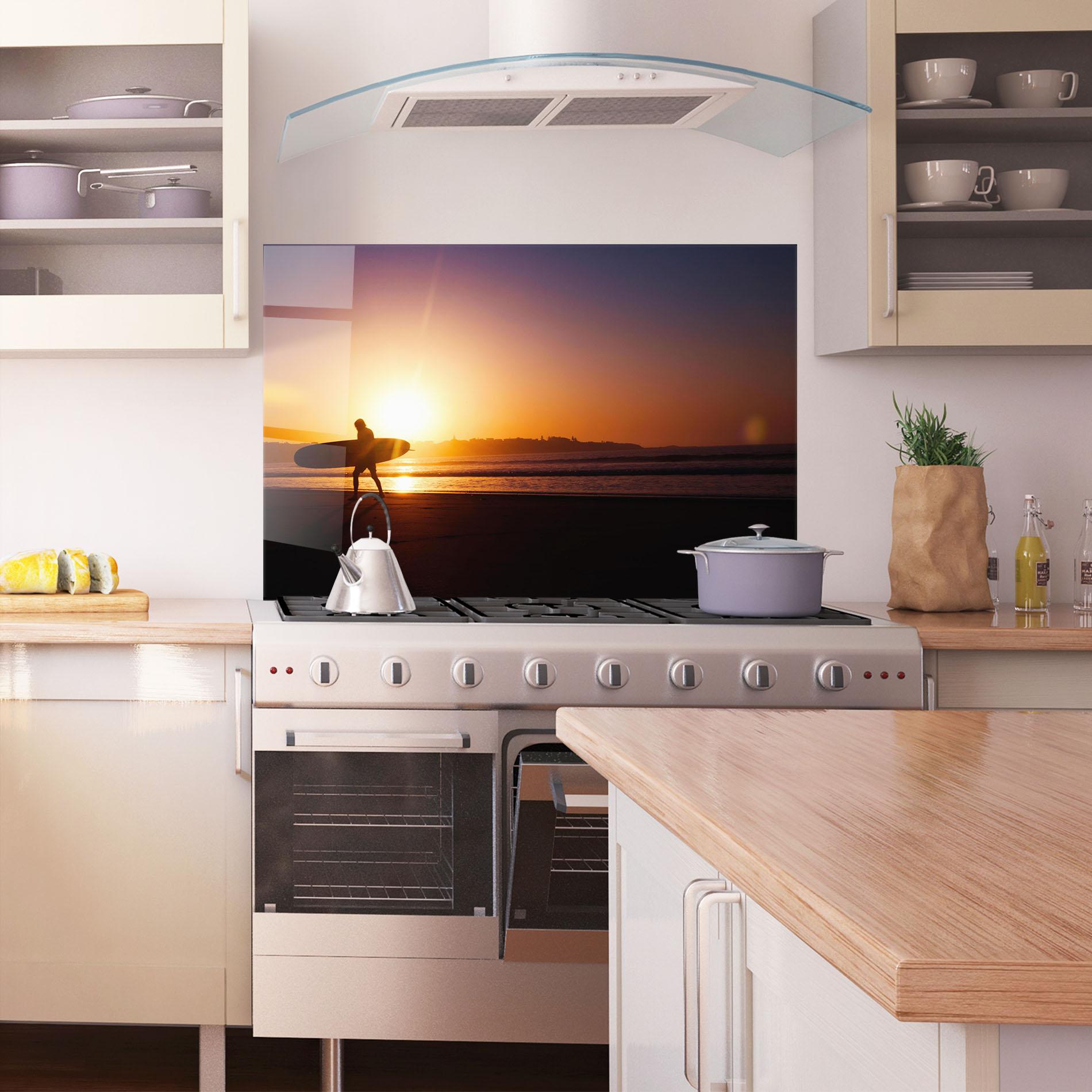 Стъклен панел за кухня Australian Sunset mockup 1