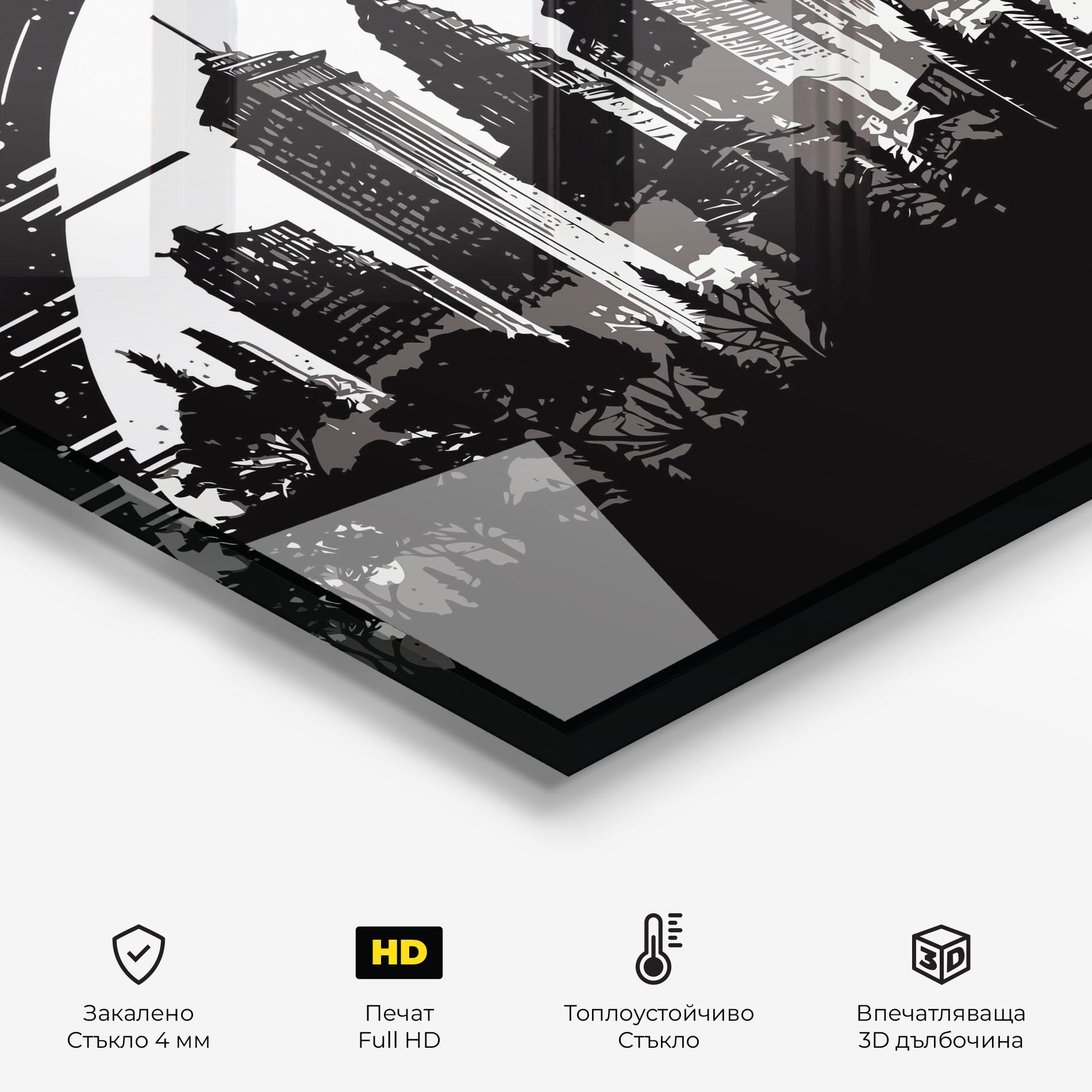 Стъклен панел за кухня Australia Moon mockup 2