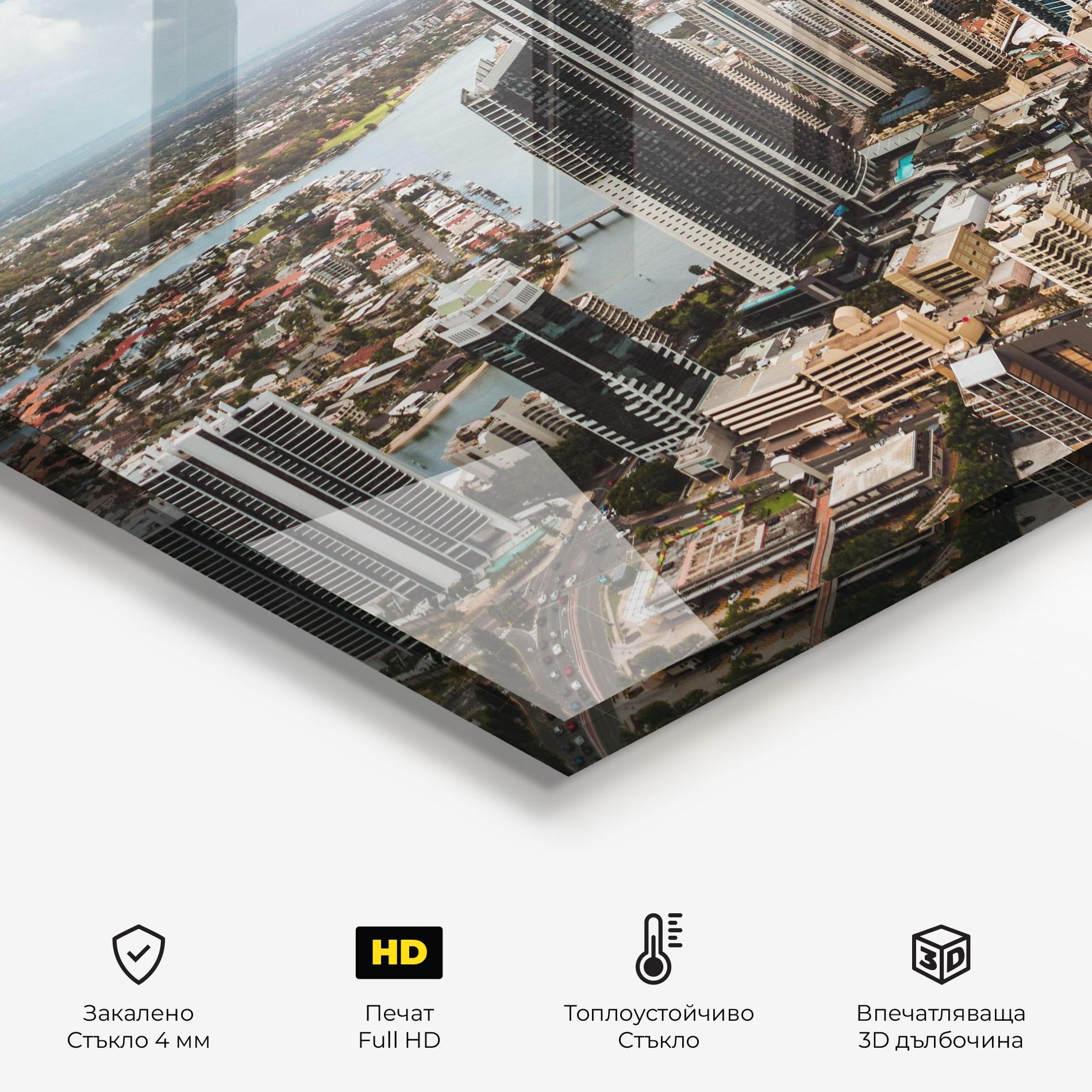 Стъклен панел за кухня Gold Coast mockup 2