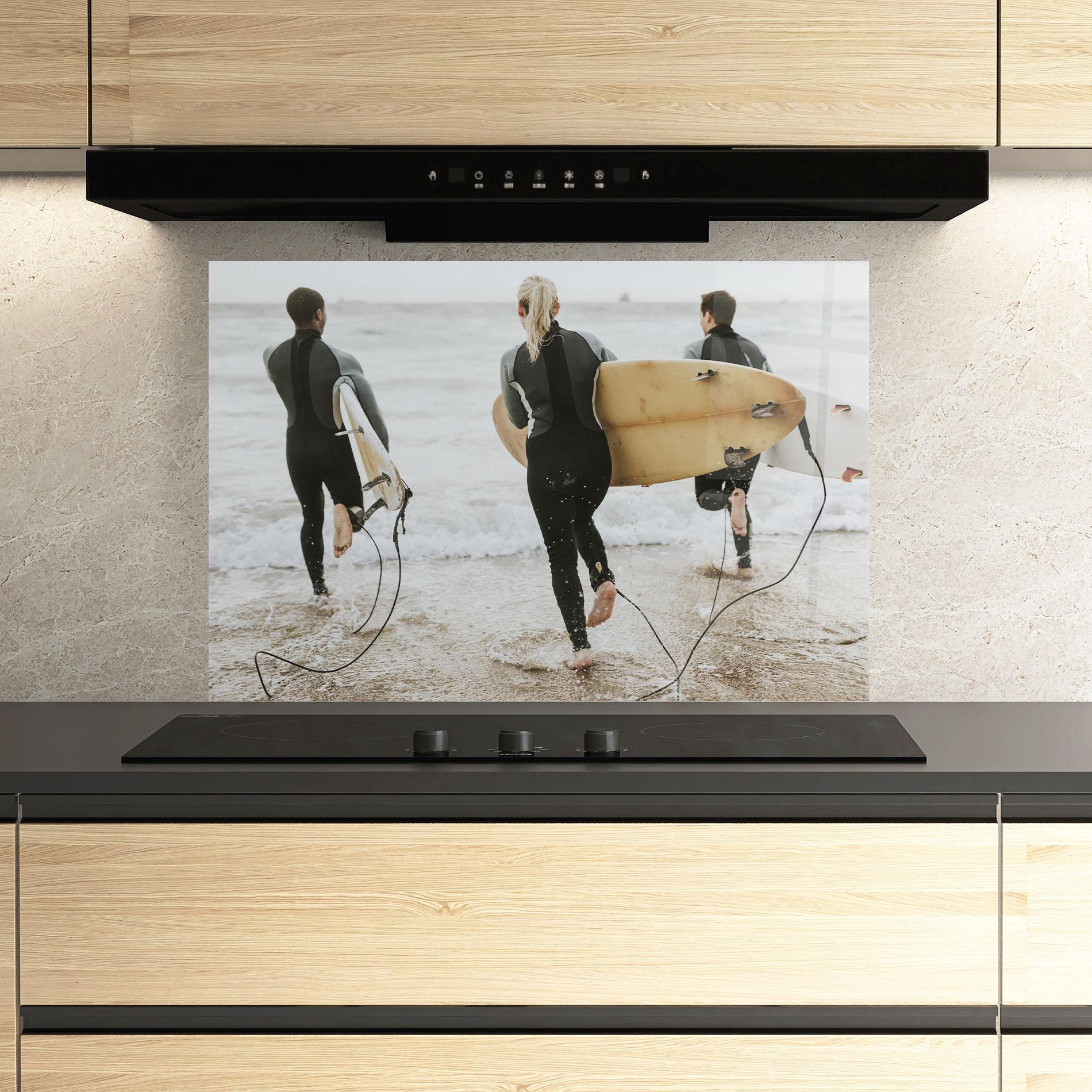 Стъклен панел за кухня Australian Beach mockup 3