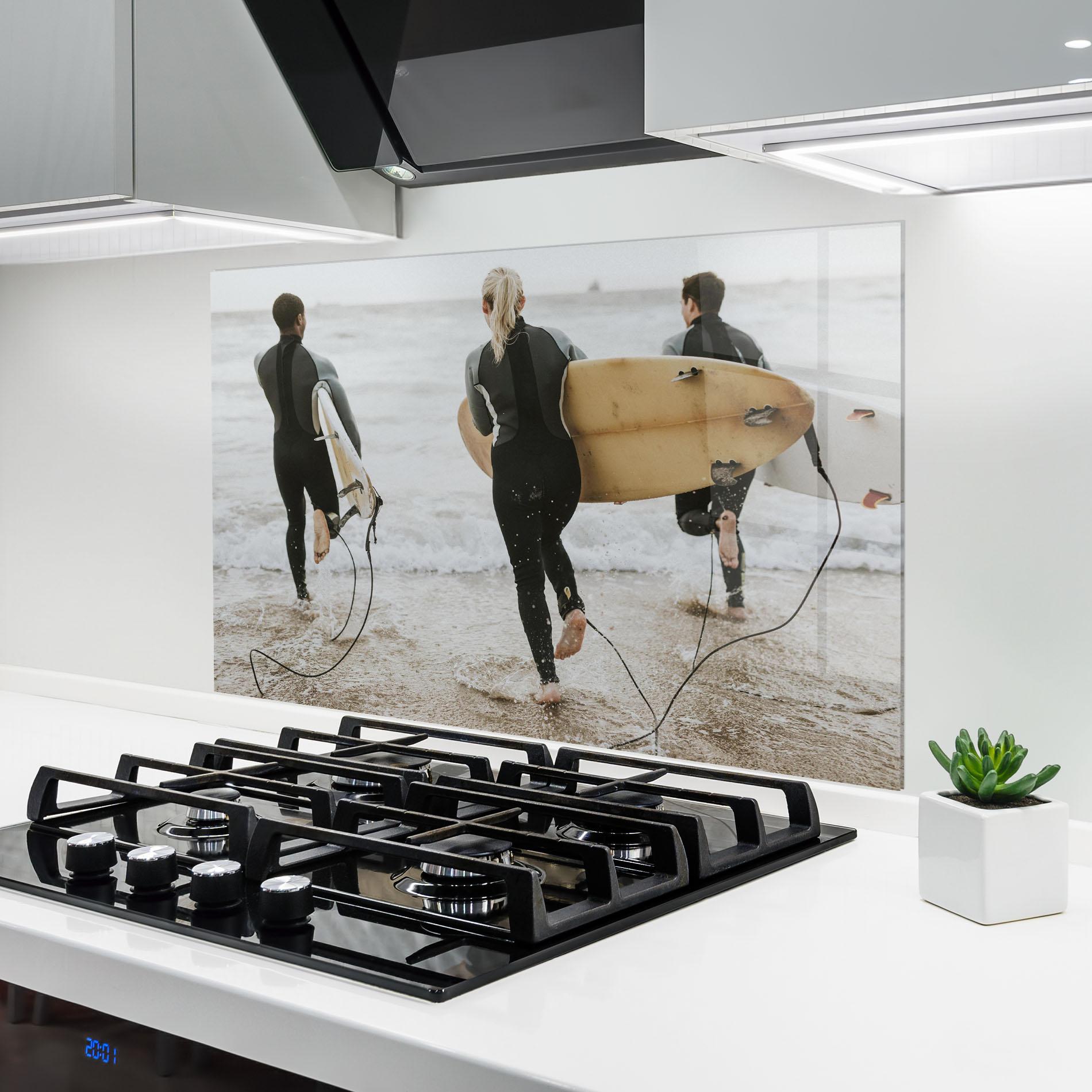 Стъклен панел за кухня Australian Beach mockup 6